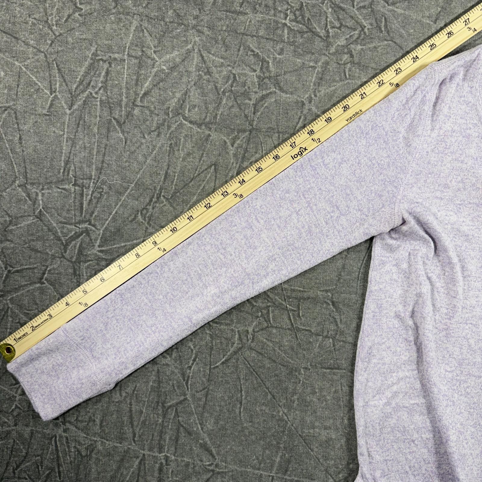 Abercrombie & Fitch Abercrombie Shirt Women's M Purple Long Sleeve V-Neck Size M / US 6-8 / IT 42-44 - 6 Thumbnail