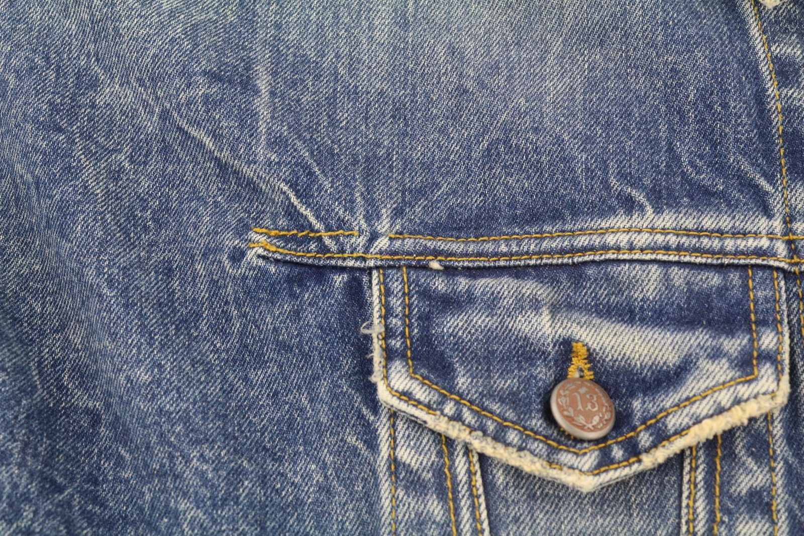 R13 RAGLAN TRUCKER JKT M Kelly Tex Button-Up Washed Denim 86164 Size M / US 6-8 / IT 42-44 - 10 Thumbnail