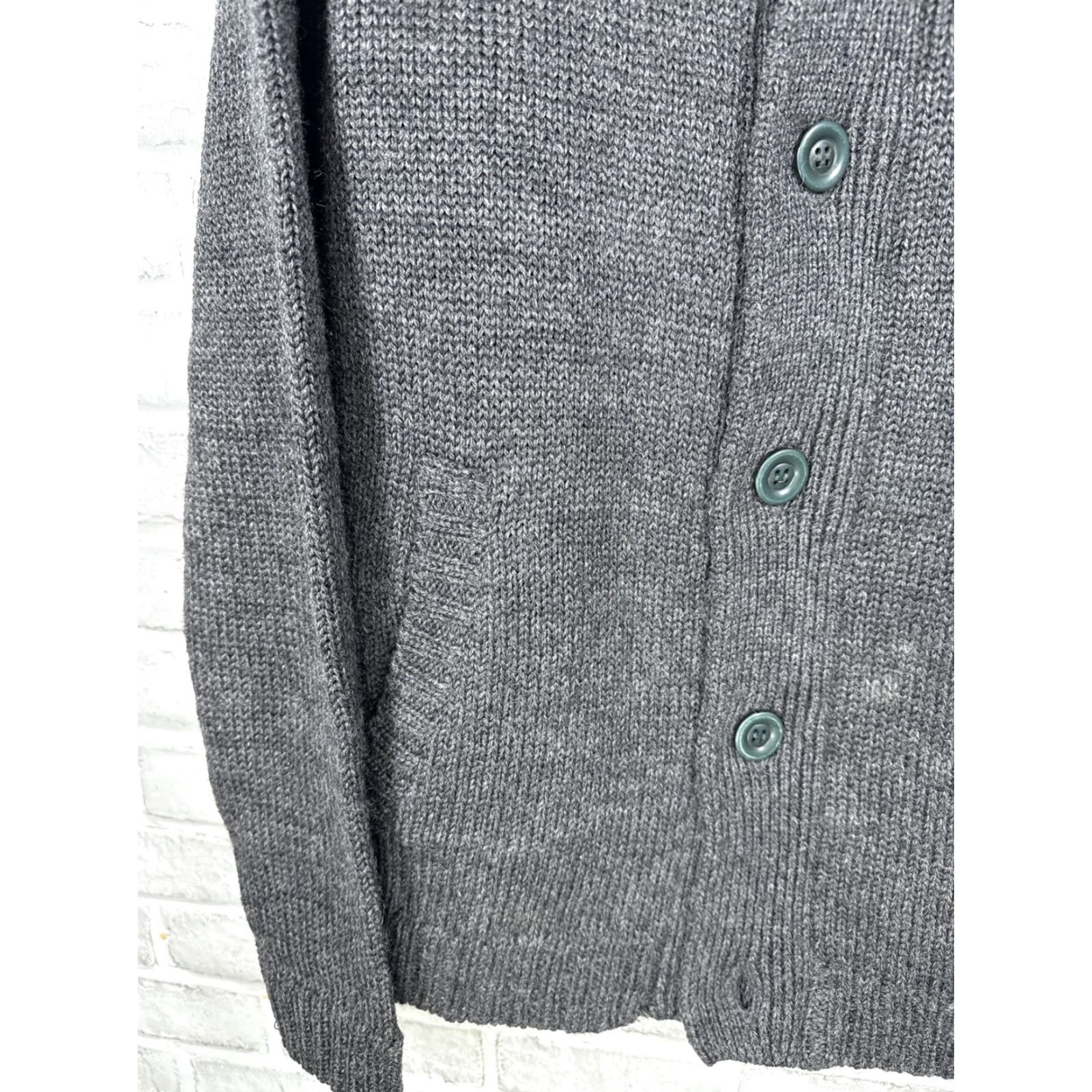 Vintage WOOLOVERS Gray Full Zip / Button Down Wool Sweater Cardigan Jacket Mens L Size US L / EU 52-54 / 3 - 5 Thumbnail