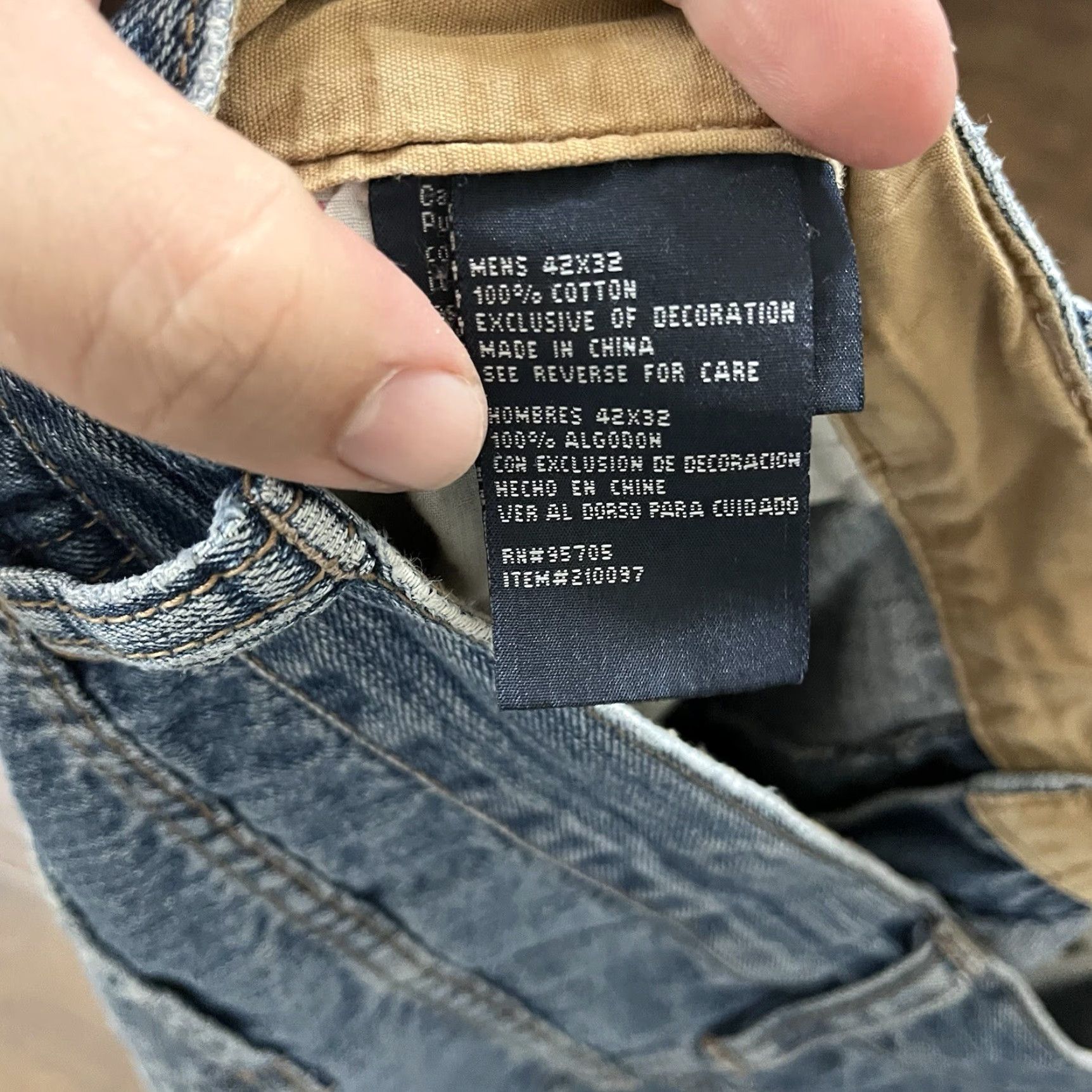 Vintage VINTAGE Plugg Jeans Mens 40x30 Baggy Wide Leg 90s Y2K Skater Hip Hop Grunge Straight Jeans 5-Pocket Blue Cotton Denim Mens Size US 40 / EU 56 - 7 Thumbnail