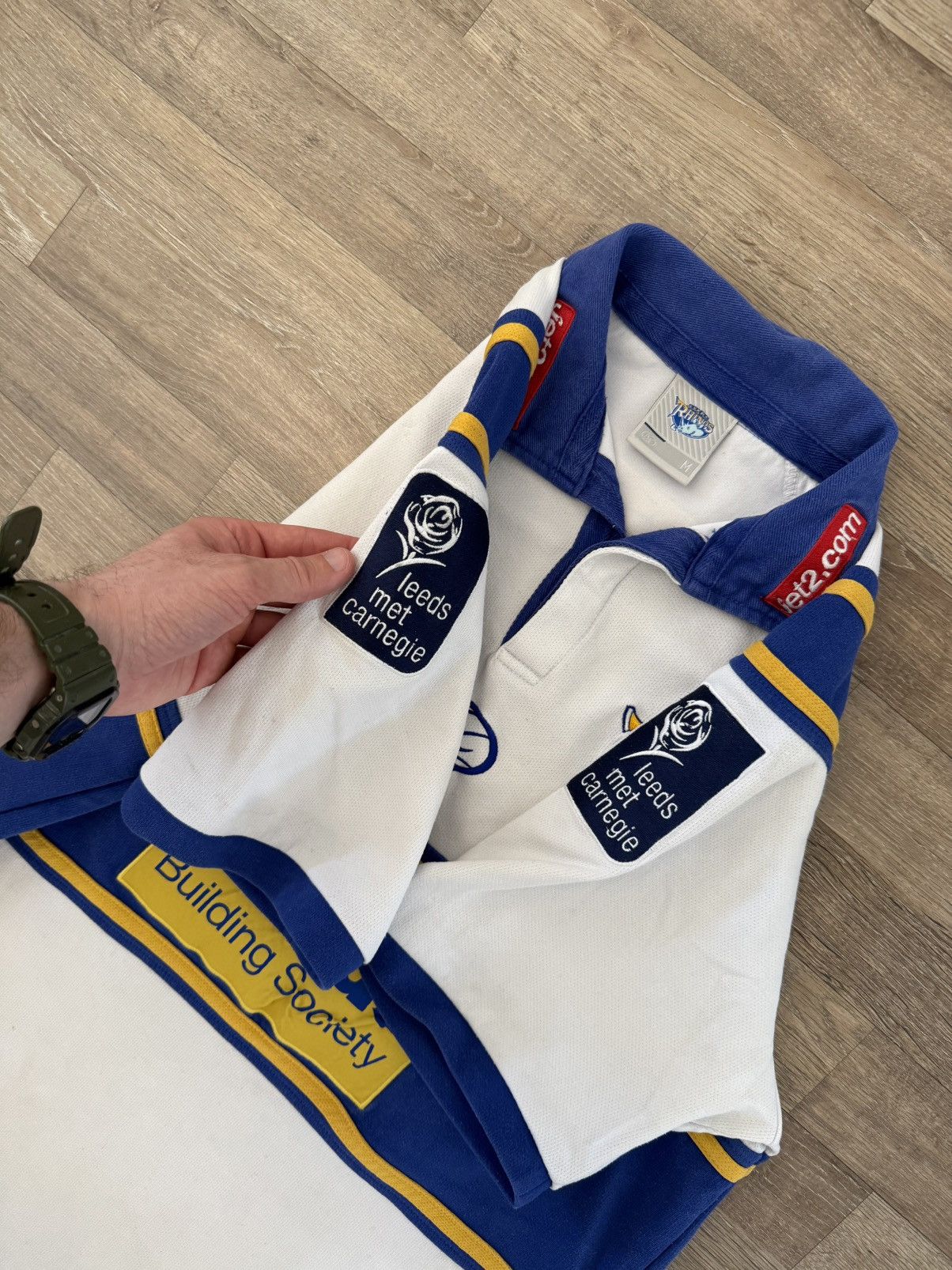 Vintage LEEDS RHINOS RUGBY Y2K LEAGUE FOOTBALL SHIRT ISC SIZE M Size US M / EU 48-50 / 2 - 5 Thumbnail