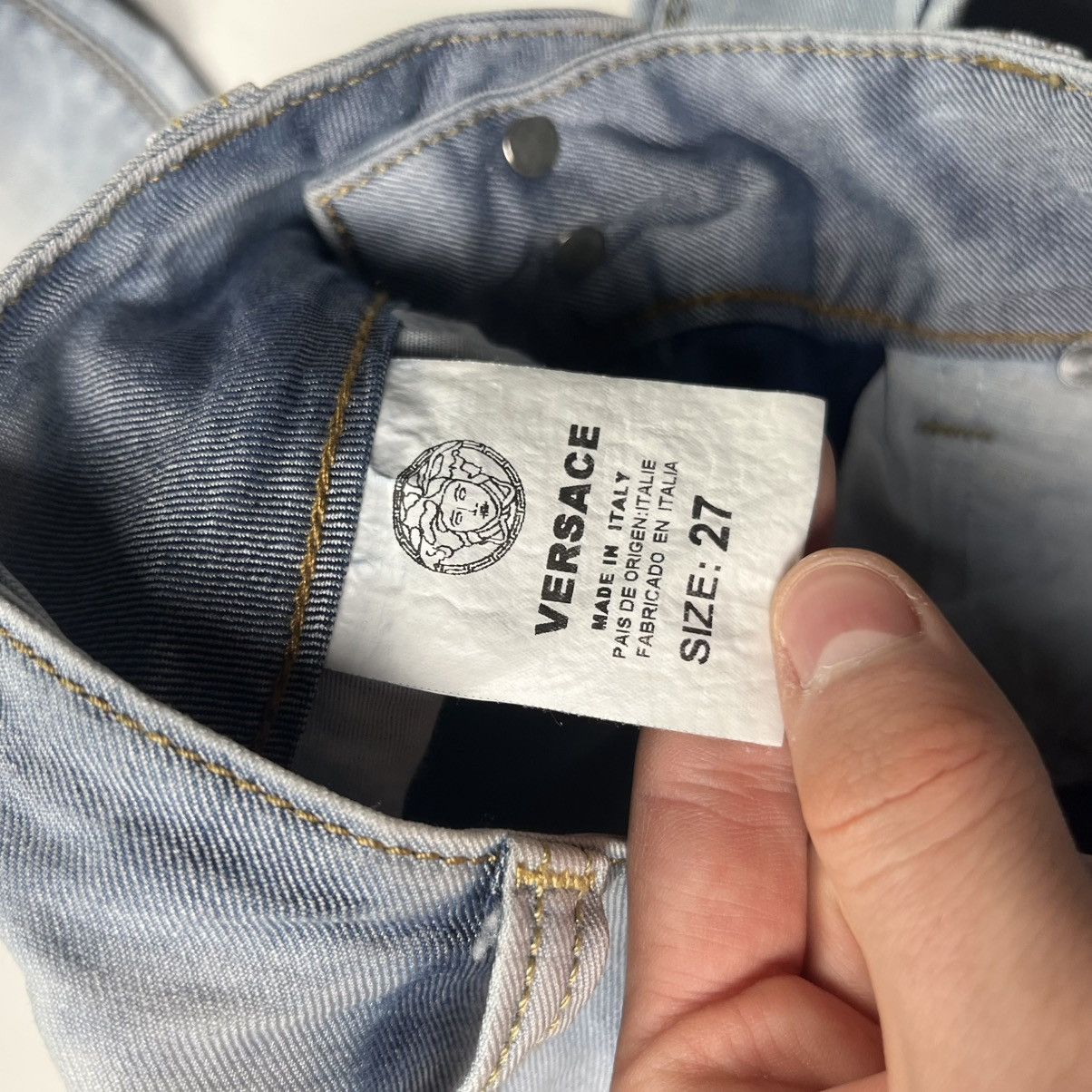 Versace × Vintage Versace Vintage Luxury Jeans Denim Blue Size 27" / US 4 / IT 40 - 10 Thumbnail