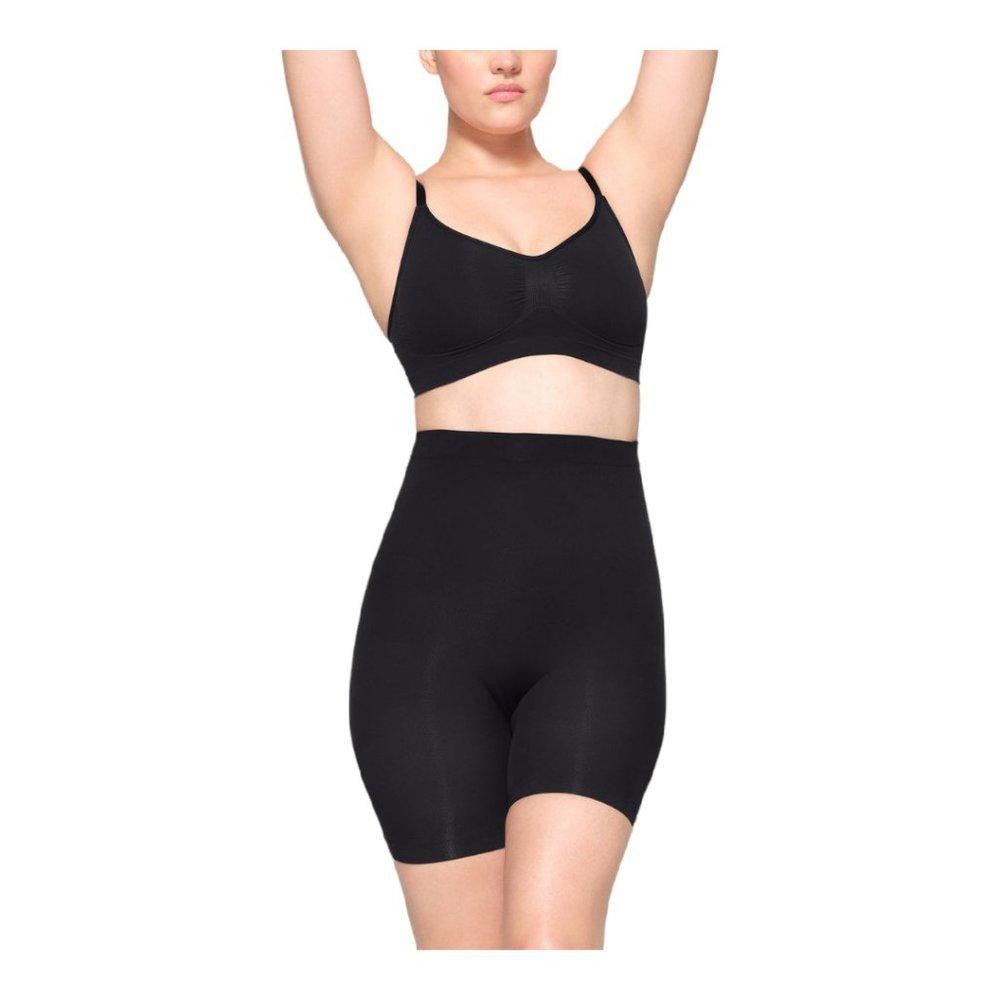 Designer CT278 SKIMS NWOT SEAMLESS SCULPT MID THIGH SHORT ONYX S/M Size ONE SIZE - 2 Thumbnail
