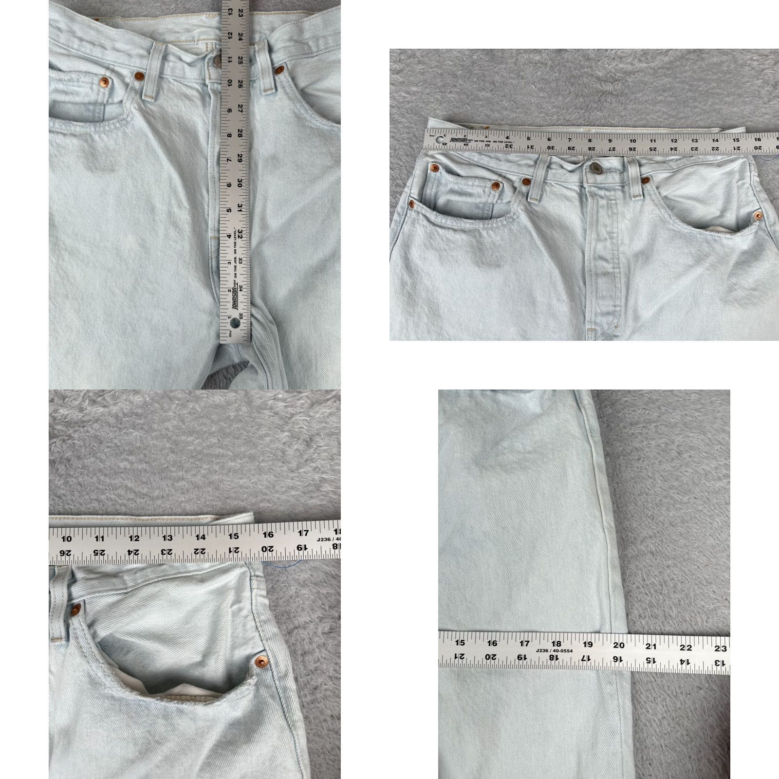 Levi's VINTAGE Levi's 501 Jeans Jeans Pants 30x26 Levi's 501 Cotton Denim Blue Button Fly Regular 5-Pocket Men Classic Distressed 501 Series Size US 30 / EU 46 - 9 Thumbnail
