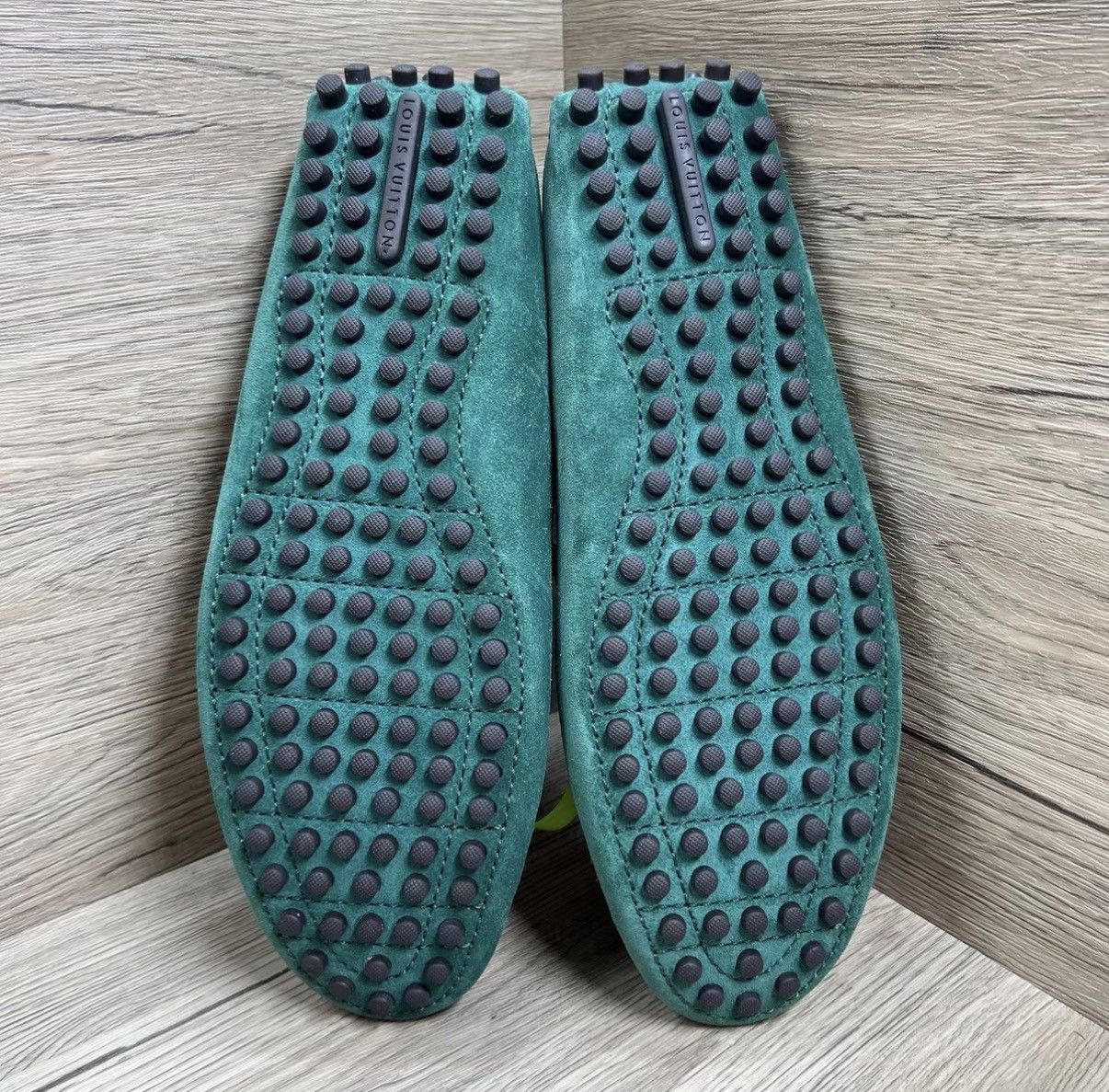 Louis Vuitton LV Louis Vuitton Porto Vecchio Green Circle Logo Loafers J41 Size US 7.5 / EU 40-41 - 5 Thumbnail