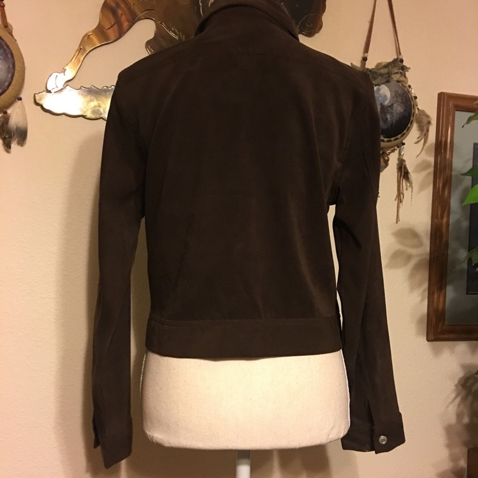 Other DCC brown faux suede stretch jacket M Size M / US 6-8 / IT 42-44 - 4 Thumbnail