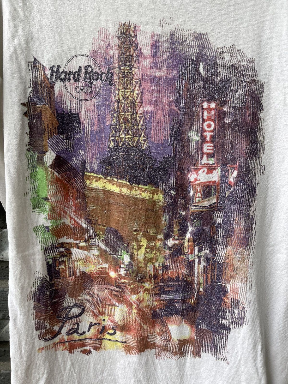 Hard Rock Cafe × Vintage Vintage Hard Rock Cafe Paris Distressed t-shirt Size US M / EU 48-50 / 2 - 8 Thumbnail