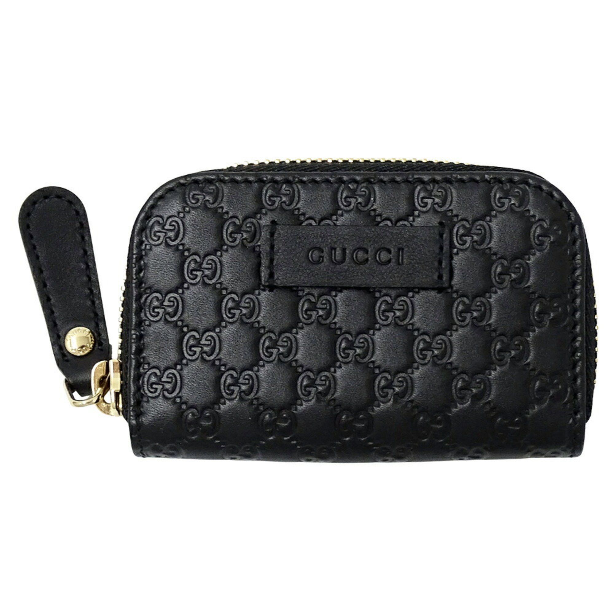 GUCCI Wallet for Women and Men, Coin Case, Micro GG Shima Leather