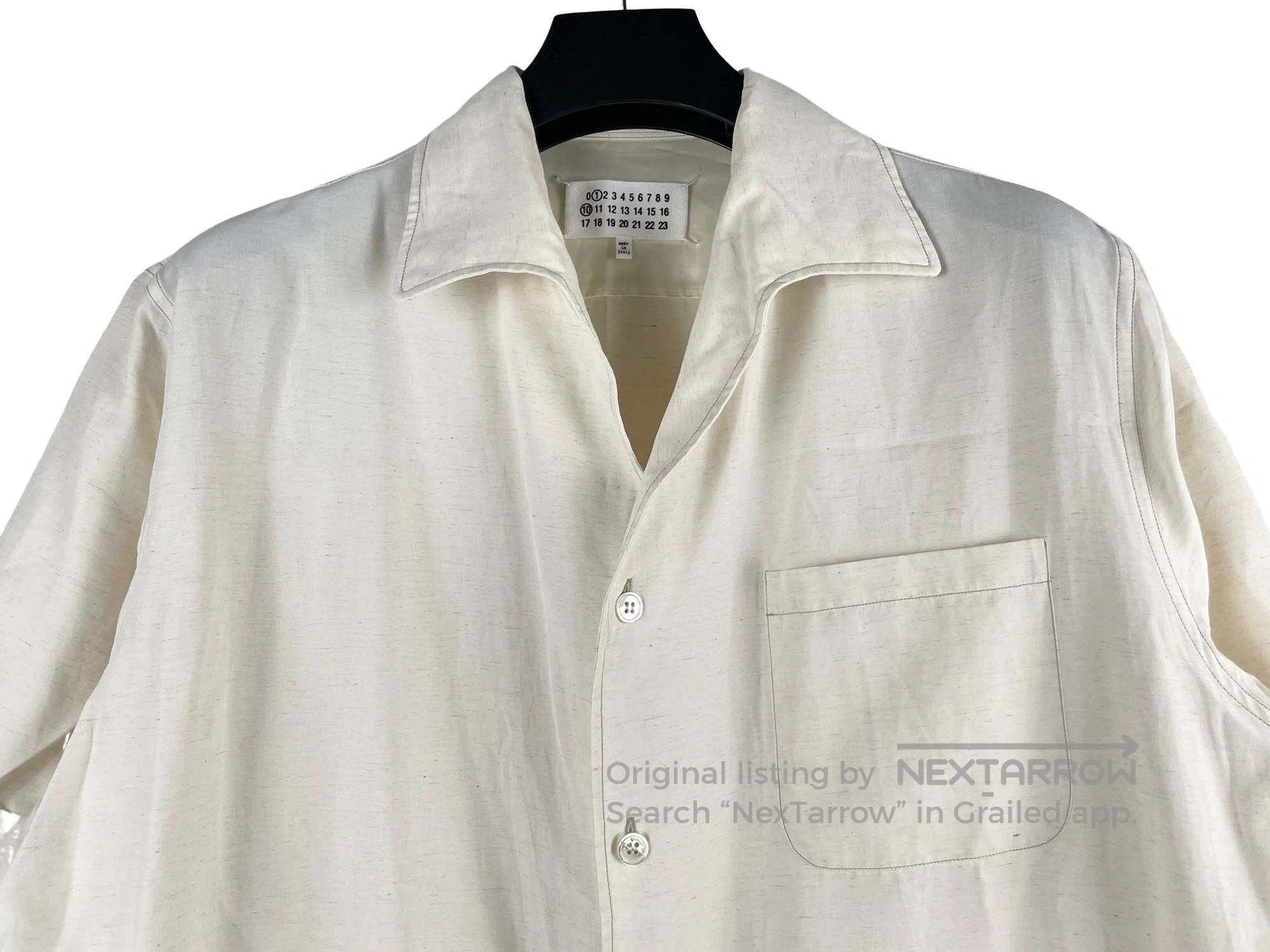 Maison Margiela Maison Margiela Solid Color Button Short Sleeve Shirt Size US M / EU 48-50 / 2 - 3 Thumbnail