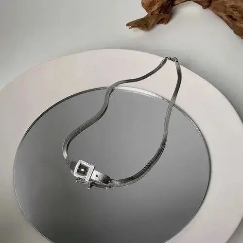 VIBE Belt Buckle Choker Snake Chain Necklaces Size ONE SIZE - 2 Thumbnail