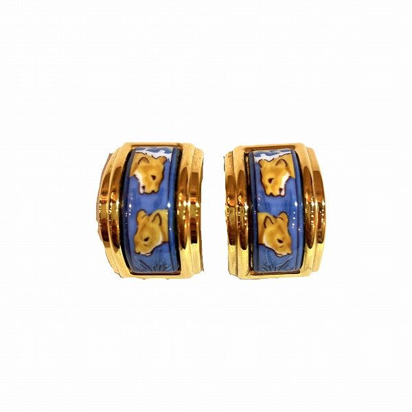 Hermes Hermes Hermes Enamel Earrings Metal Earrings in Good Condition Size ONE SIZE - 1 Thumbnail