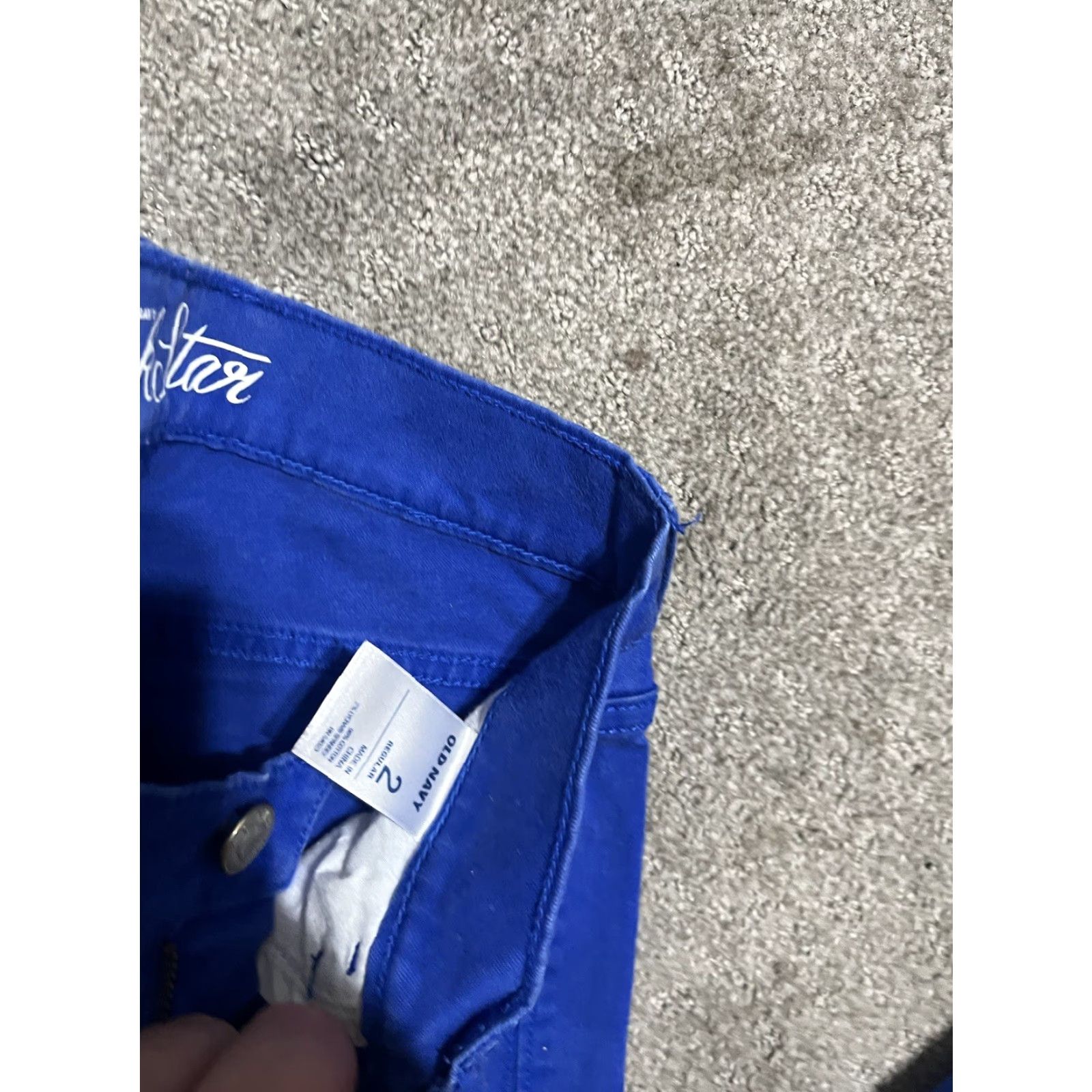 Old Navy Old Navy Womens Mid Rise Rockstar Super Skinny Royal Blue Jeans Size 2 Size 26" / US 2 / IT 38 - 5 Thumbnail