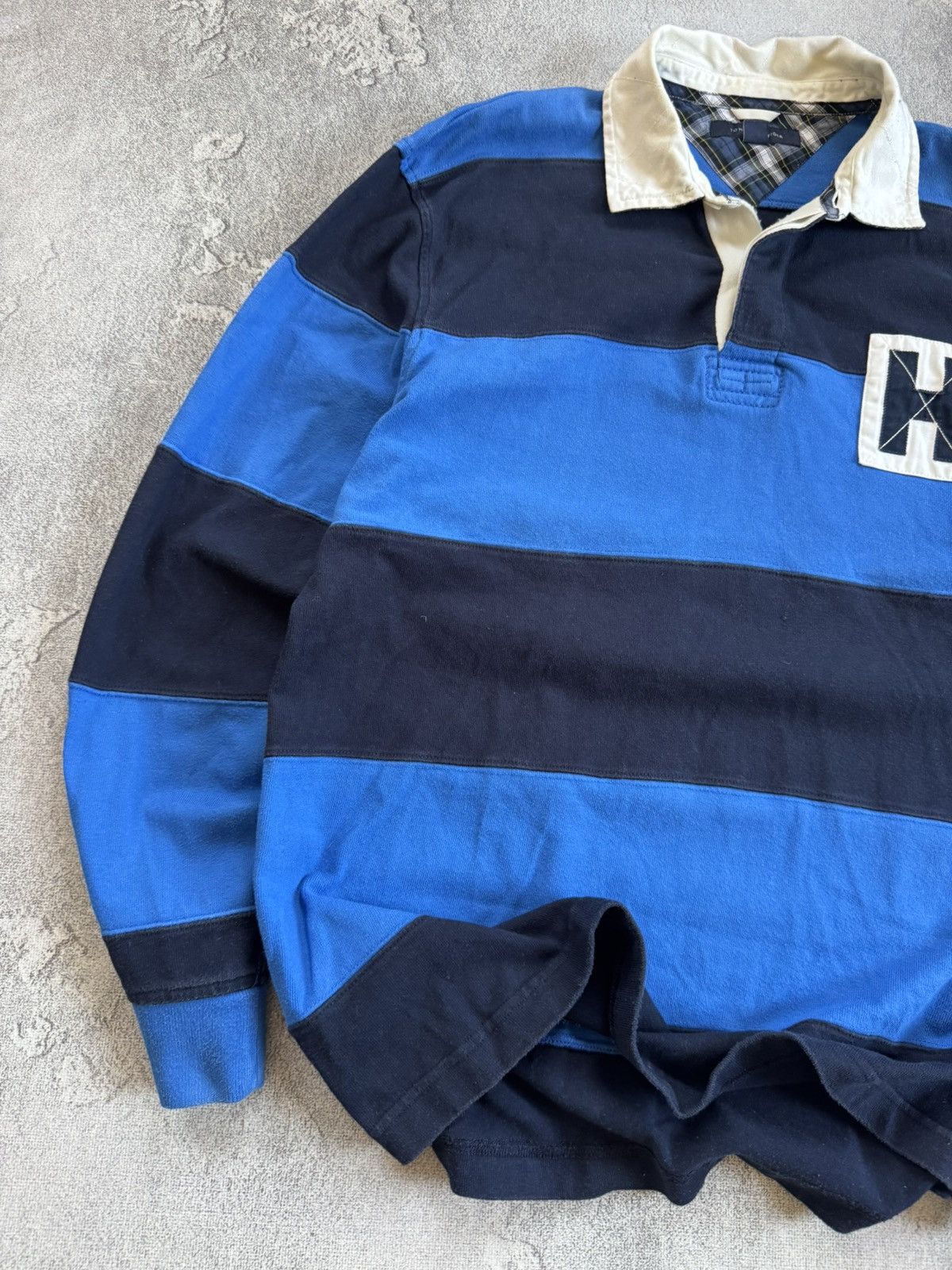 Tommy Hilfiger Tommy Hilfiger L/size striped rugby sweatshirts jumper 00s Size US L / EU 52-54 / 3 - 3 Thumbnail