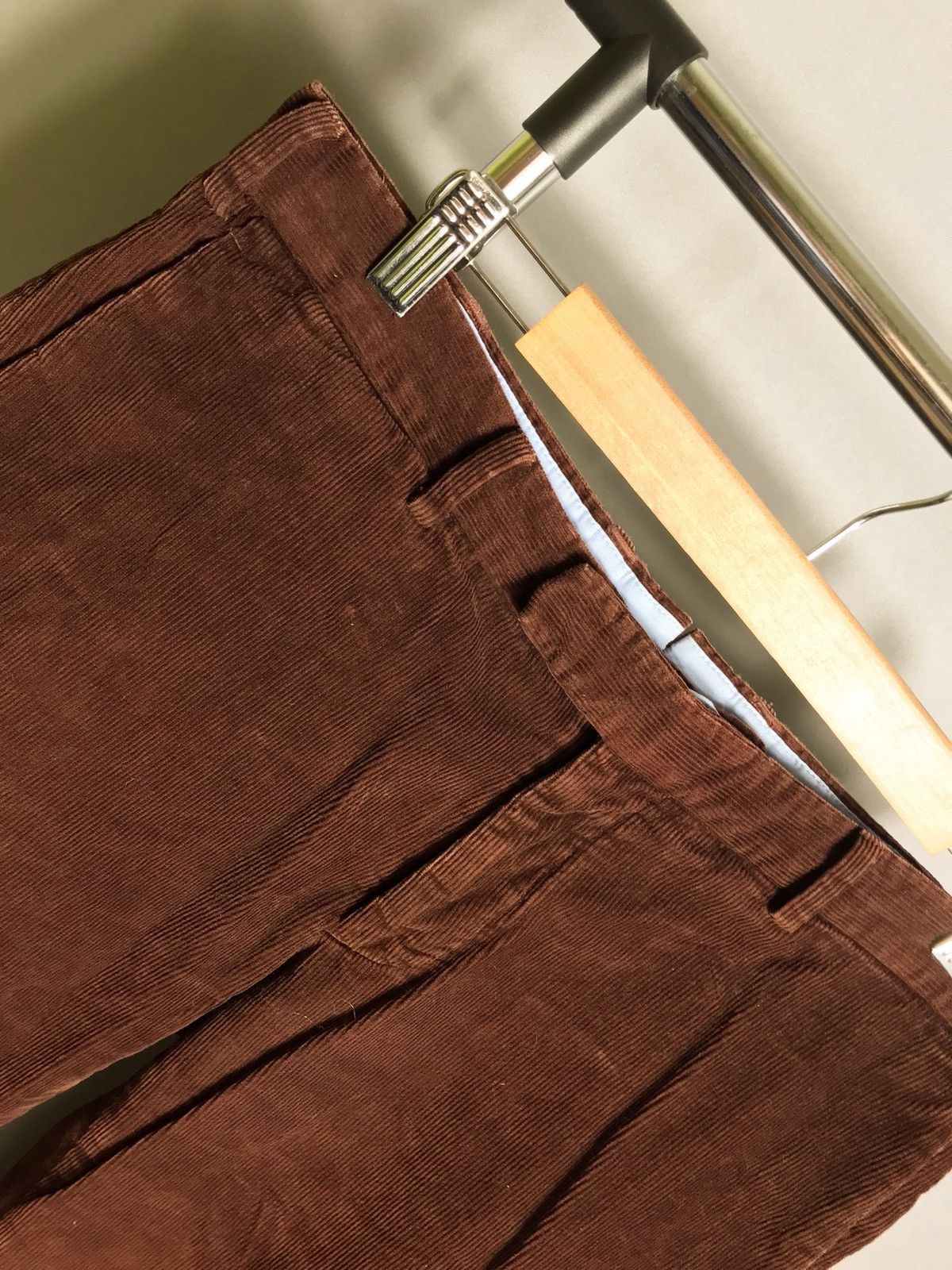 Polo Ralph Lauren polo ralph lauren preppy fit velvet pant brown Sz 33/32 Size US 33 - 3 Thumbnail