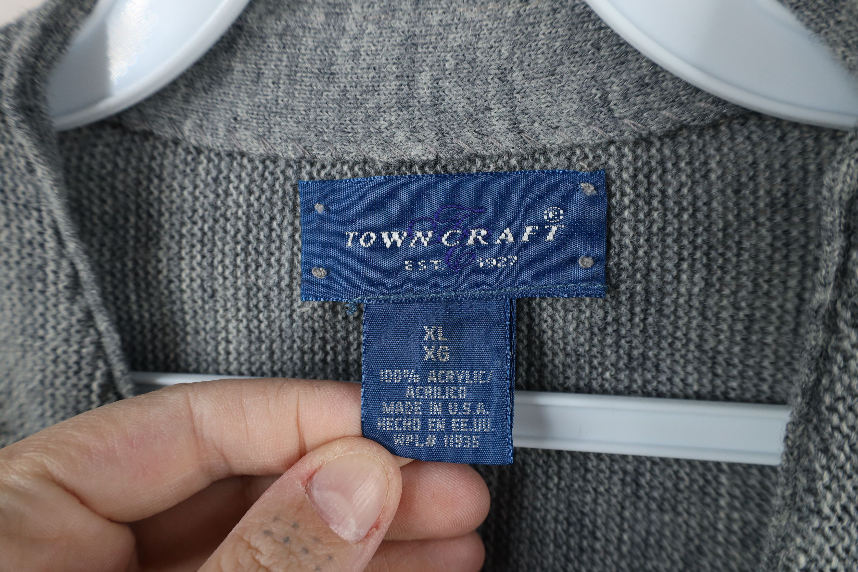 Vintage Vintage 90s Streetwear Cardigan Sweater Heather Gray USA Size US XL / EU 56 / 4 - 6 Thumbnail