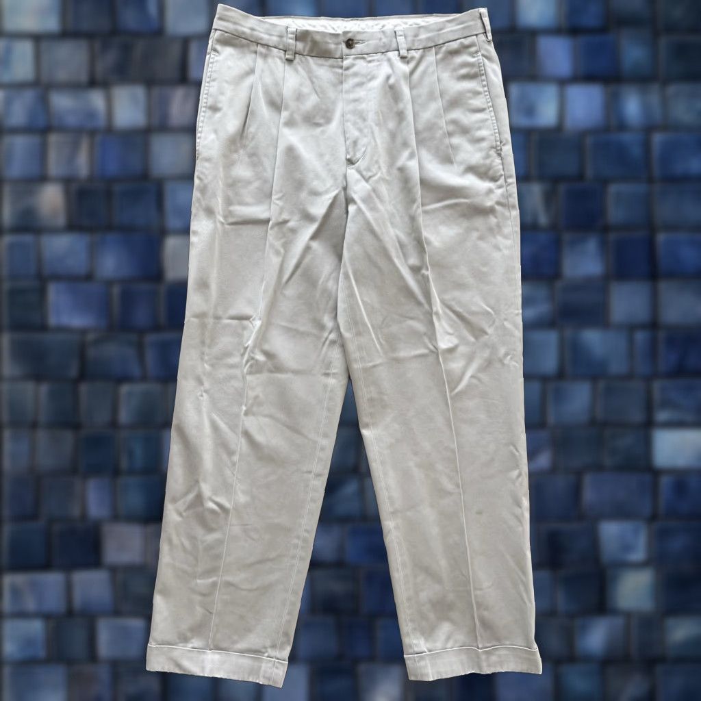 Brooks Brothers Brooks Brothers Pants Chino Men 34x30 Beige Cotton Twill 5-Pocket Straight Regular Desk Office Casual Workwear Trousers Size US 34 / EU 50 - 1 Thumbnail