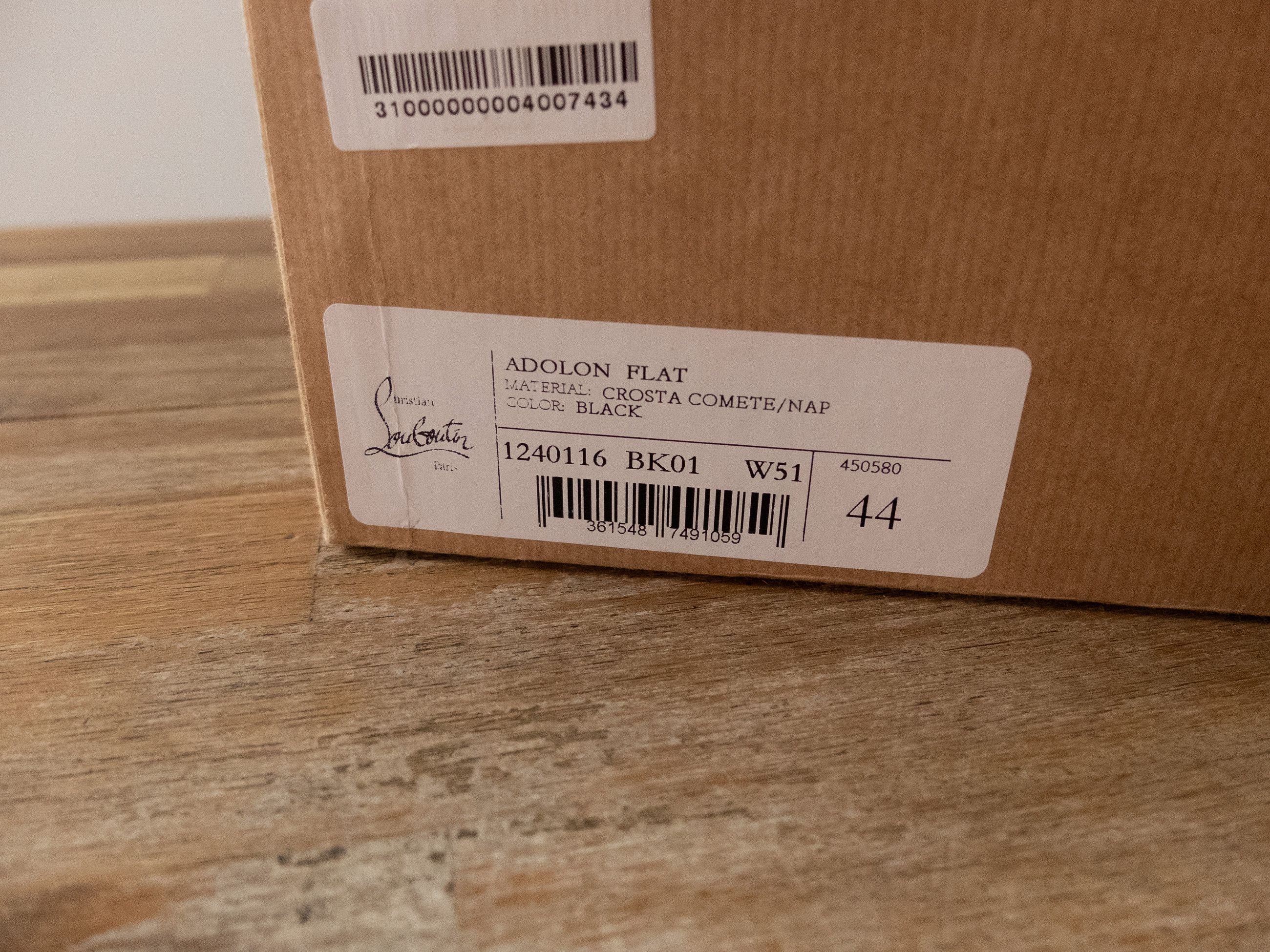 Christian Louboutin CHRISTIAN LOUBOUTIN Adolon black leather glitter sneakers Size US 11 / EU 44 - 12 Thumbnail