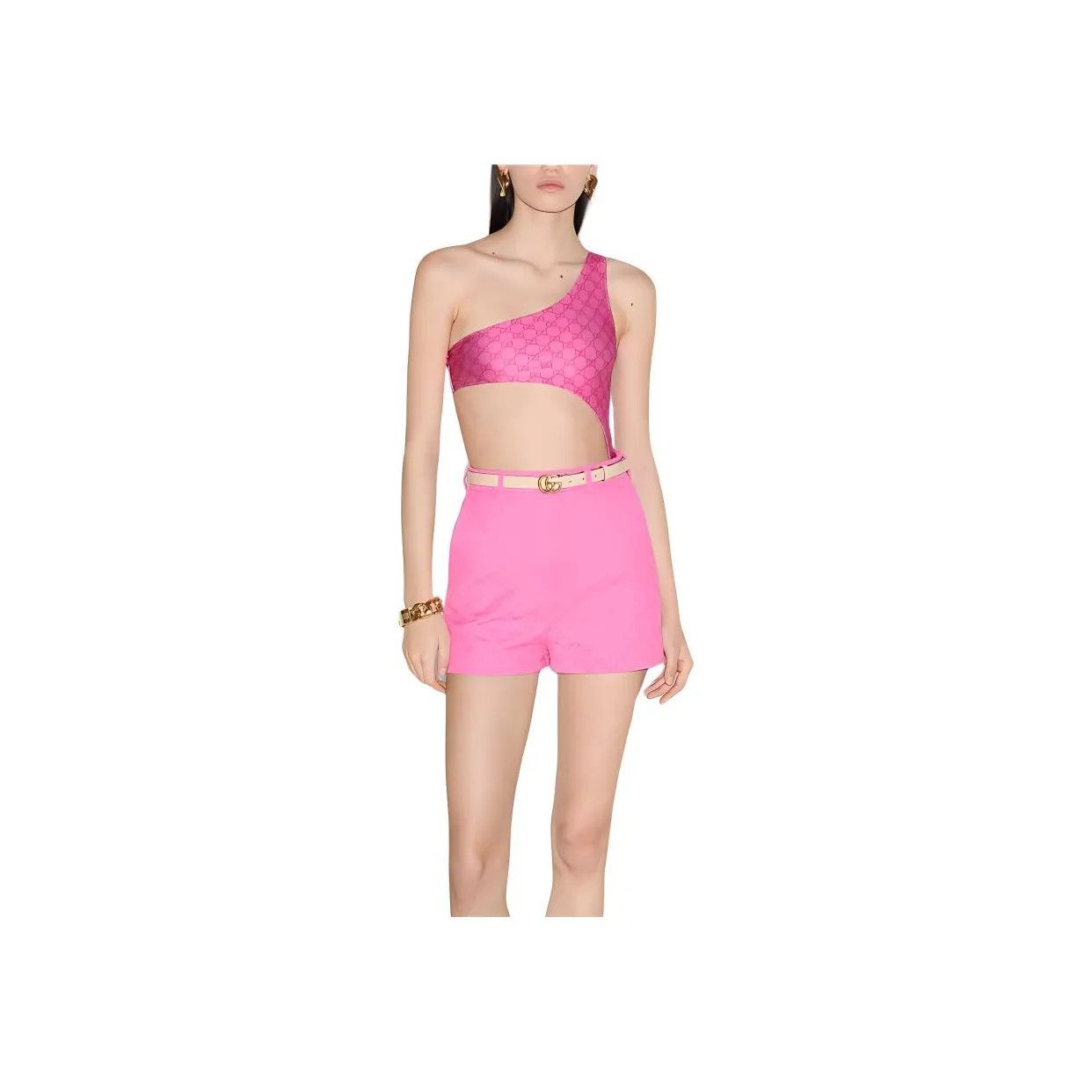 Gucci o1B3y1r0526 GG Stretch Jersey Swimsuits in Pink Size XL / US 12-14 / IT 48-50 - 5 Thumbnail