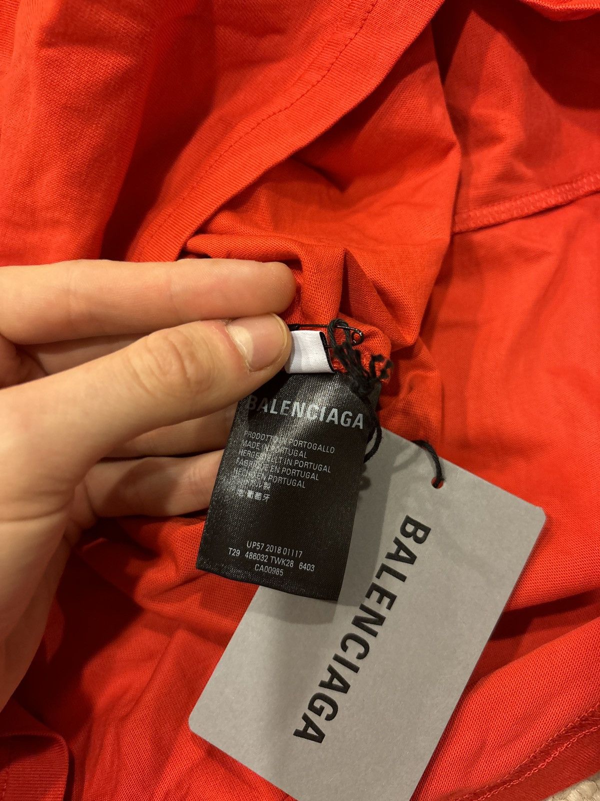 Balenciaga Balenciaga Red Campaign Logo Tees Size US L / EU 52-54 / 3 - 5 Thumbnail