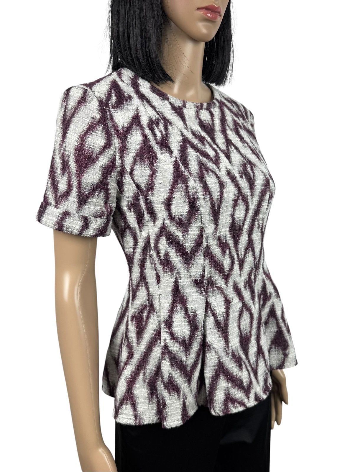 ba&sh Ba&sh Peplum Style Aldo Blouse Jacquard Top size 0 Size XS / US 0-2 / IT 36-38 - 3 Thumbnail