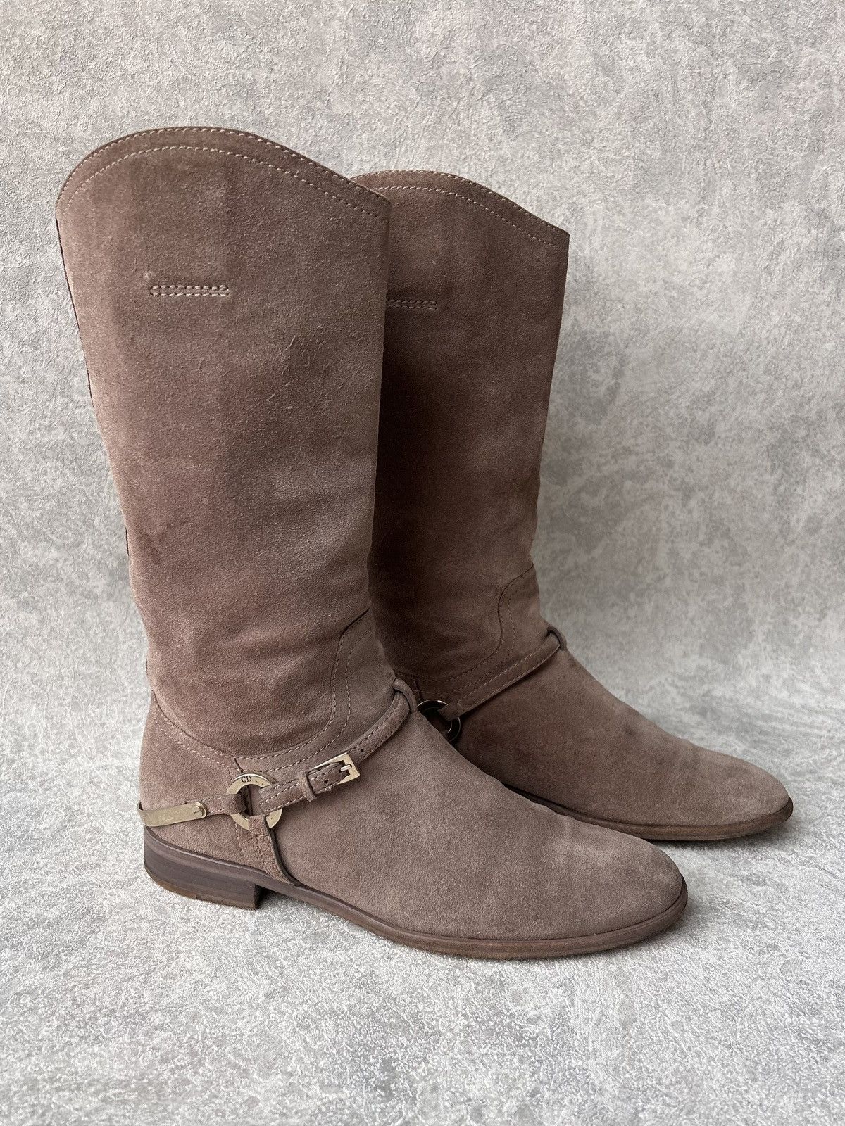 Christian Dior Monsieur Christian Dior Suede Knee High Riding Boots Size US 9 / IT 39 - 9 Thumbnail