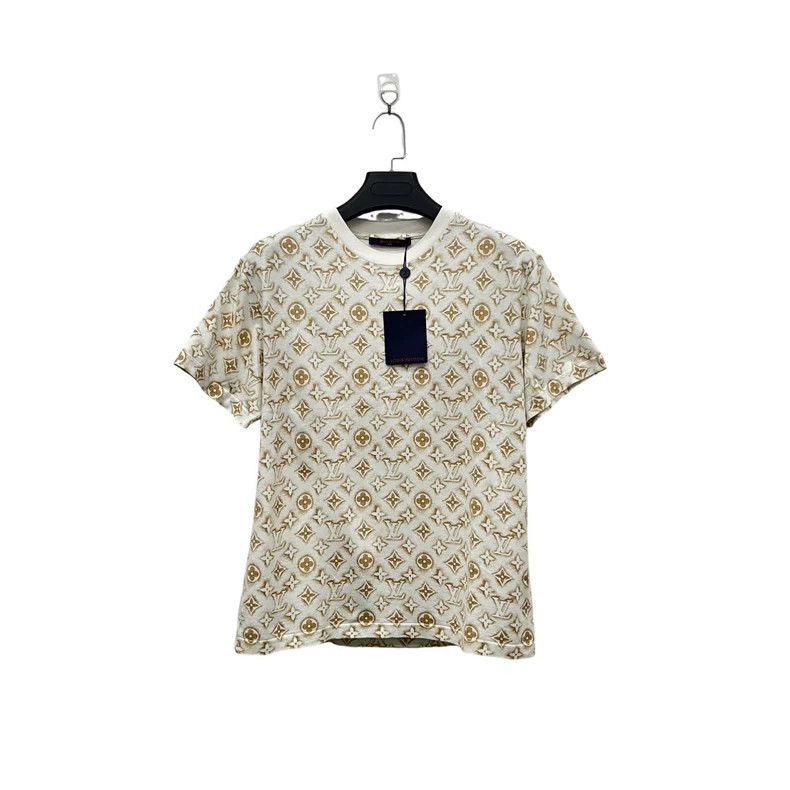 Louis Vuitton Louis Vuitton Beige full logo short sleeve Size US S / EU 44-46 / 1 - 2 Thumbnail