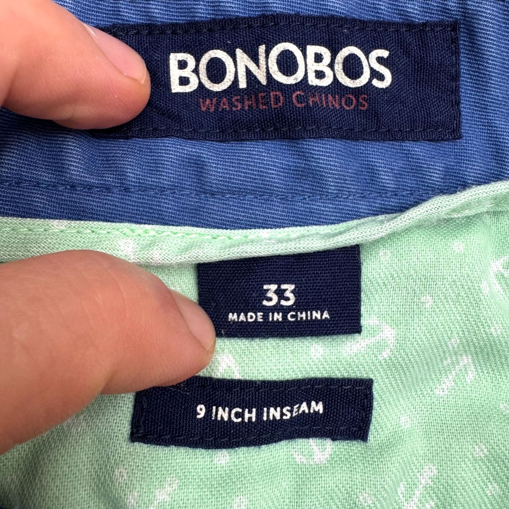 Bonobos Bonobos Chinos Shorts Mens 33 Blue Cotton 9" Inseam Casual Prep Everyday Size US 33 - 7 Thumbnail