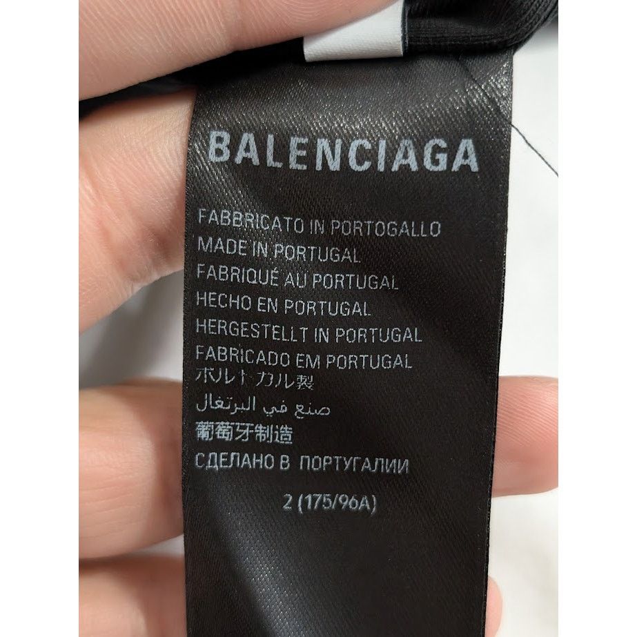 Balenciaga o1rshd1 Inside Out T-Shirt in Faded Black/White Size US M / EU 48-50 / 2 - 16 Thumbnail