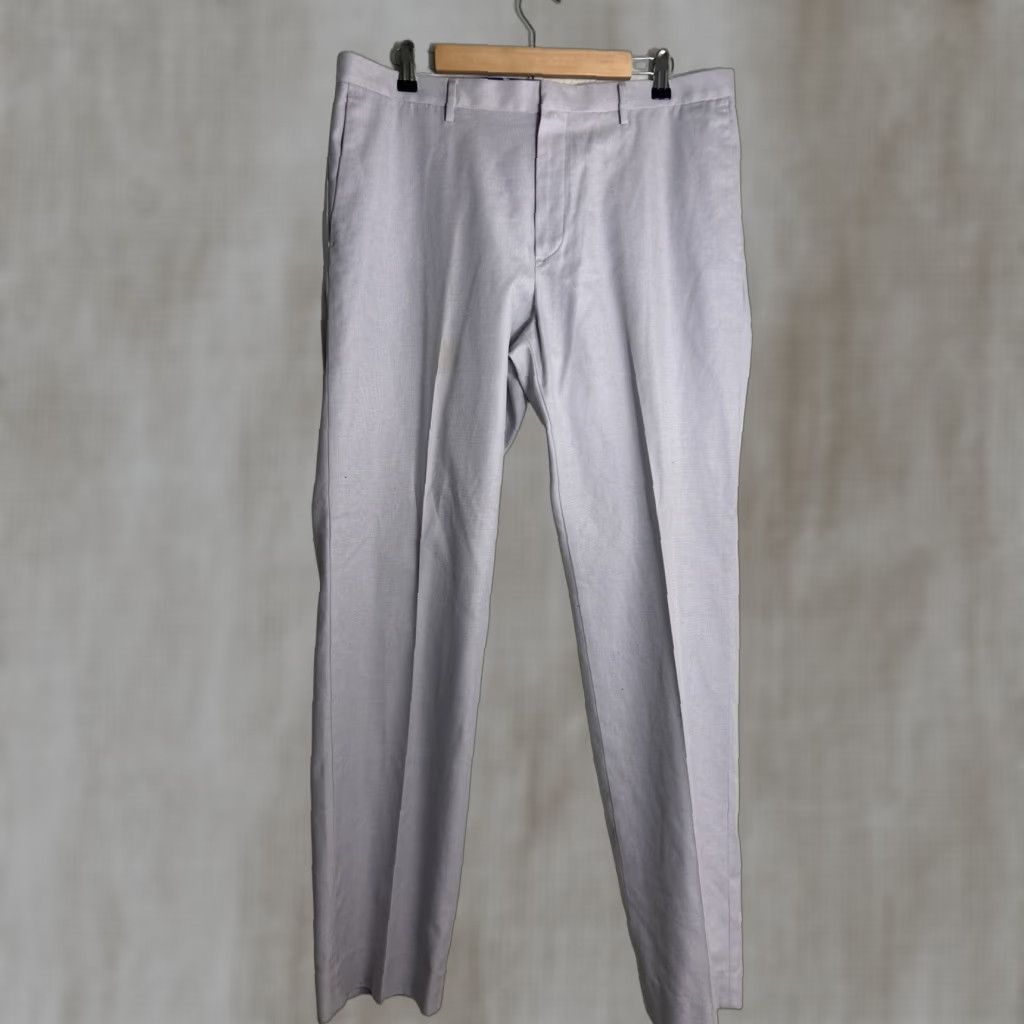 Banana Republic Banana Republic Dress Pants Men Slim Grey Flat Front 32x30 Modern Modern Slim Fit Casual Collegiate City Preppy Mens Size US 32 / EU 48 - 1 Thumbnail