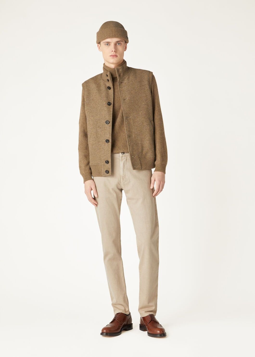 Loro Piana o1w1db10725 FAM5352 Doccio Jeans in Light Beige Size US 38 / EU 54 - 2 Thumbnail