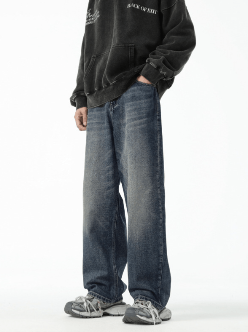 Japanese Brand High street washed trendy cleanfit straight jeans for men Size US 32 / EU 48 - 2 Thumbnail
