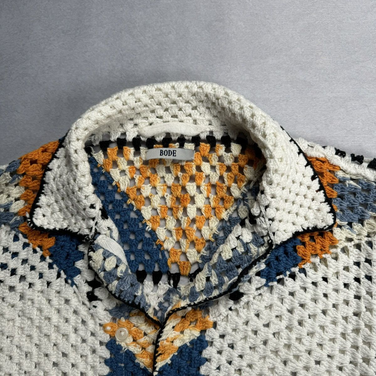 Bode 2023 Gloucester crochet button up shirt Size US L / EU 52-54 / 3 - 3 Thumbnail