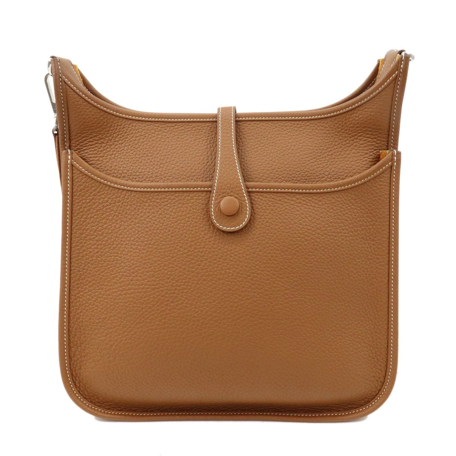 Hermes Hermes Evelyne III PM Clemence Leather Shoulder Bag Tan Size ONE SIZE - 2 Thumbnail