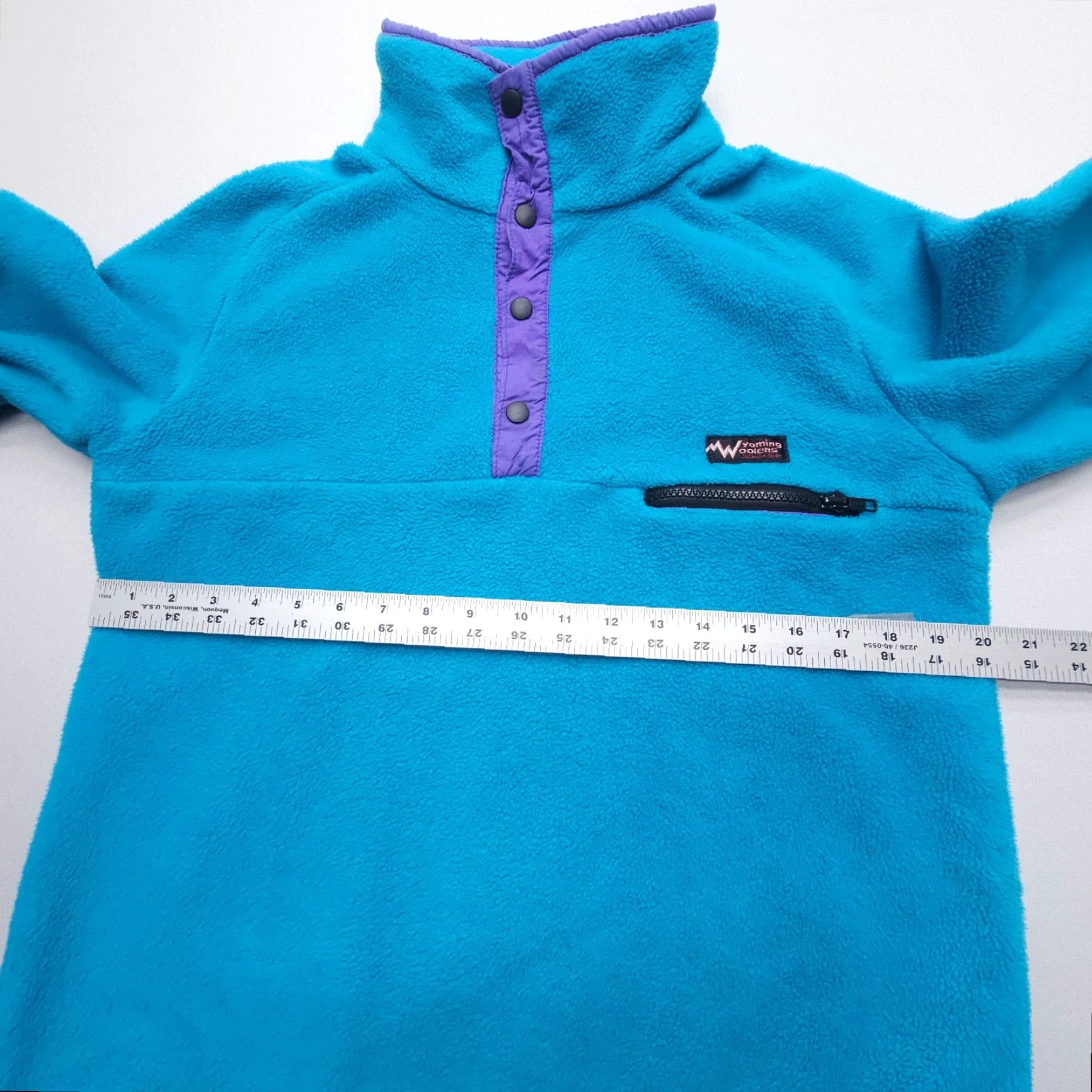 Etro VINTAGE Wyoming Woolens Jackson Hole PolarPlus Fleece Jacket Small Blue Regular Women Basic Jacket 80s 90s Outdoor Retro Size S / US 4 / IT 40 - 6 Thumbnail