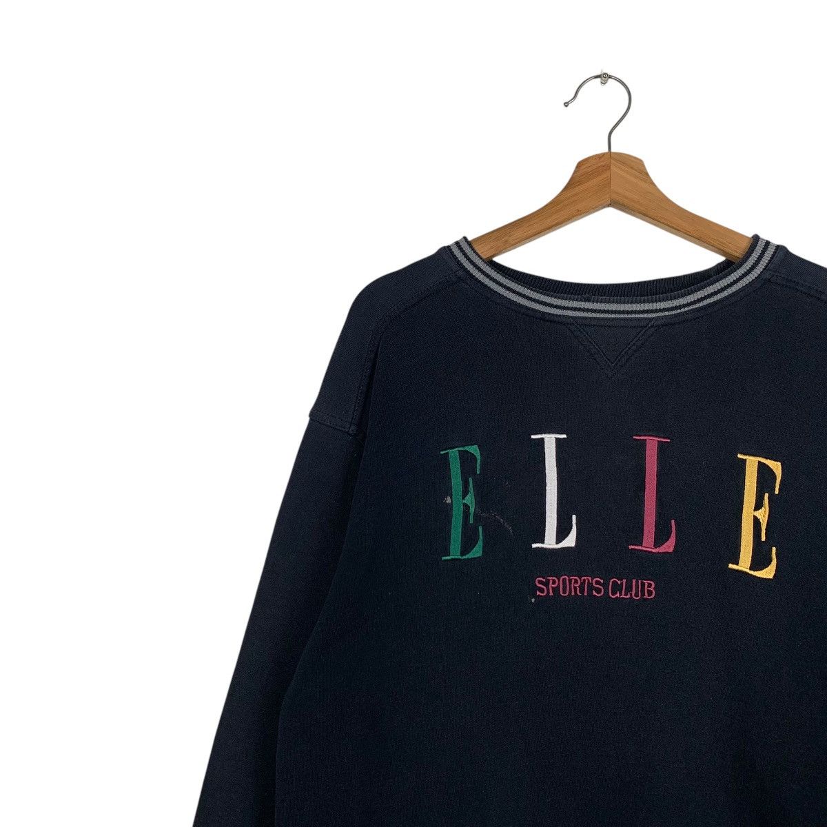 Japanese Brand ELLE Sport Club Embroidery Big Logo Sweatshirt #1878-C82 Size US M / EU 48-50 / 2 - 6 Thumbnail