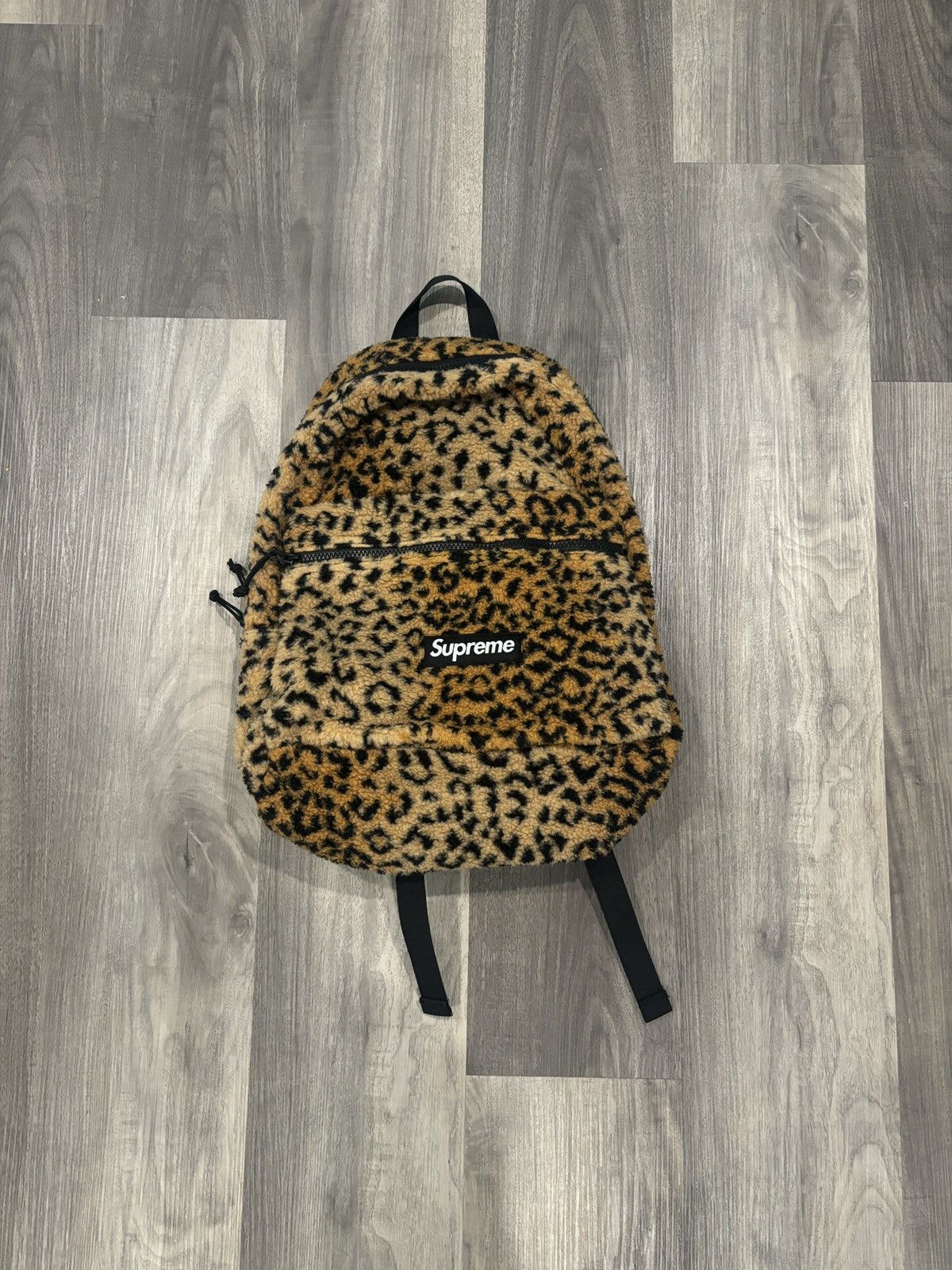 Supreme leopard backpack deals