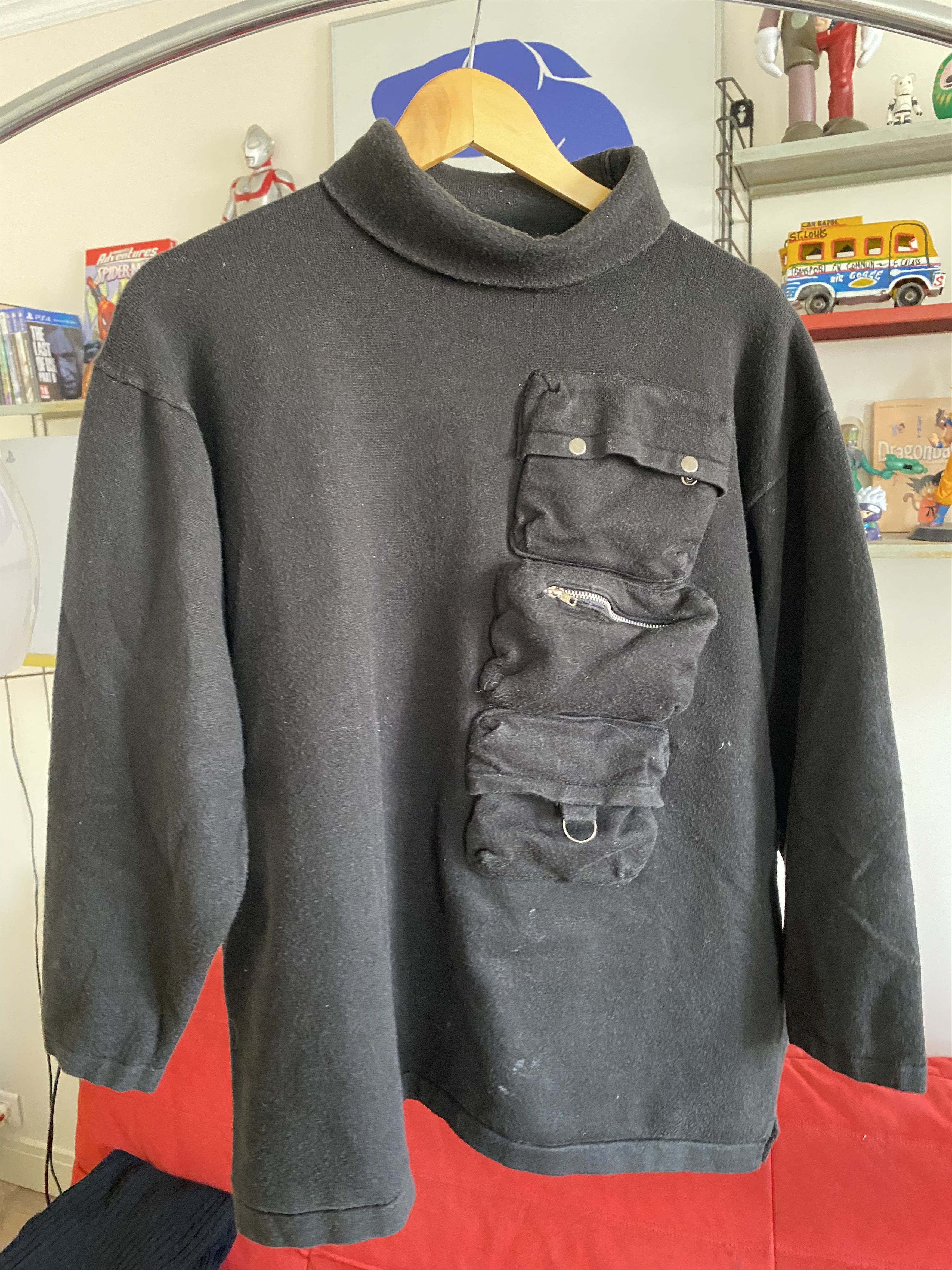 Y's for men Multi Pockets Turtle Neck Sweater