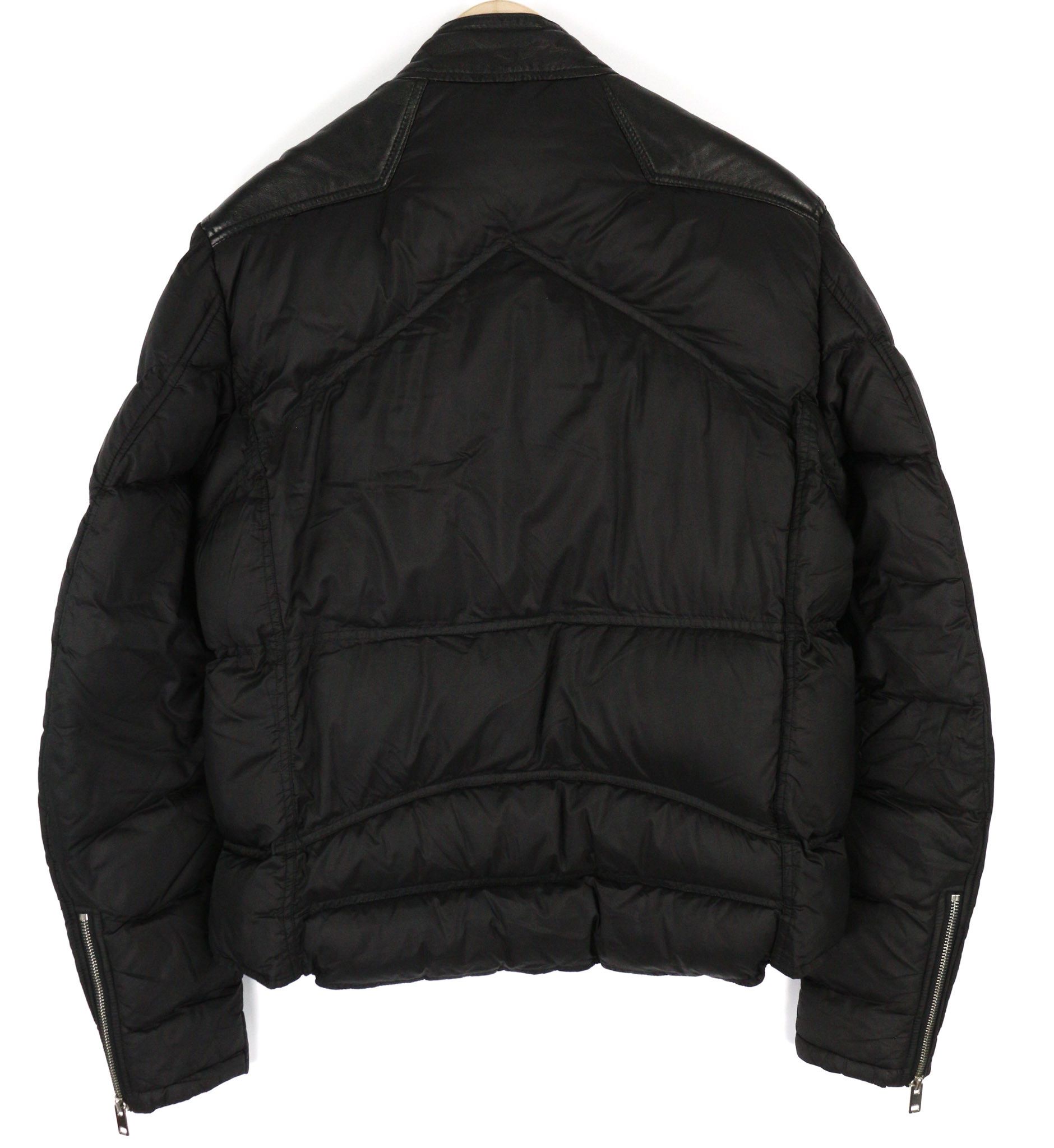 Diesel L-WINTER M Black Lambskin Leather Padded Jacket 81725 Size US M / EU 48-50 / 2 - 2 Thumbnail
