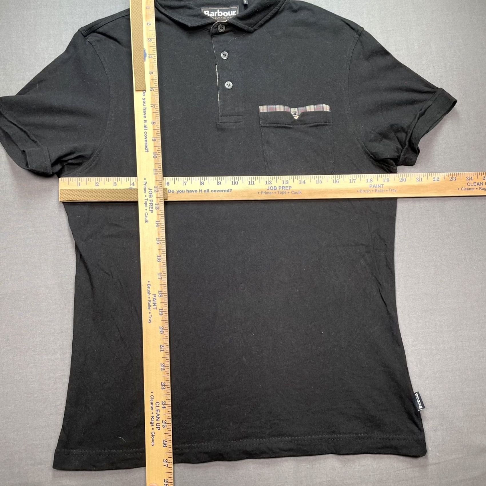 Barbour Barbour Polo Shirt Mens M Black Tartan Pocket Trim 100% Cotton Jersey Regular Fit Short Sleeve Collar Buttoned Mens Size US M / EU 48-50 / 2 - 4 Thumbnail