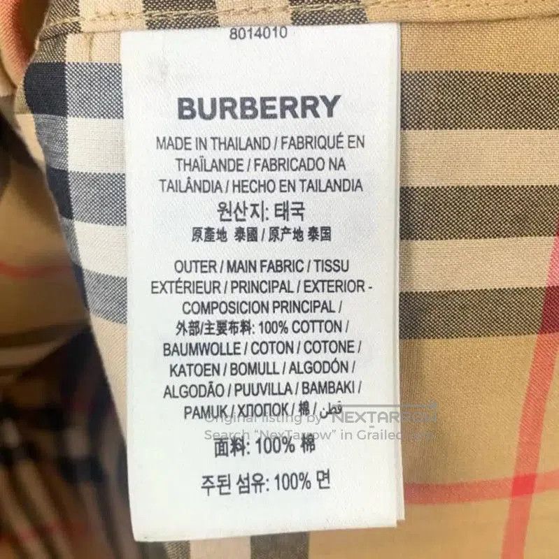 Burberry Burberry Brown Cotton Long Sleeve Cropped Shirt. Size S / US 4 / IT 40 - 7 Thumbnail