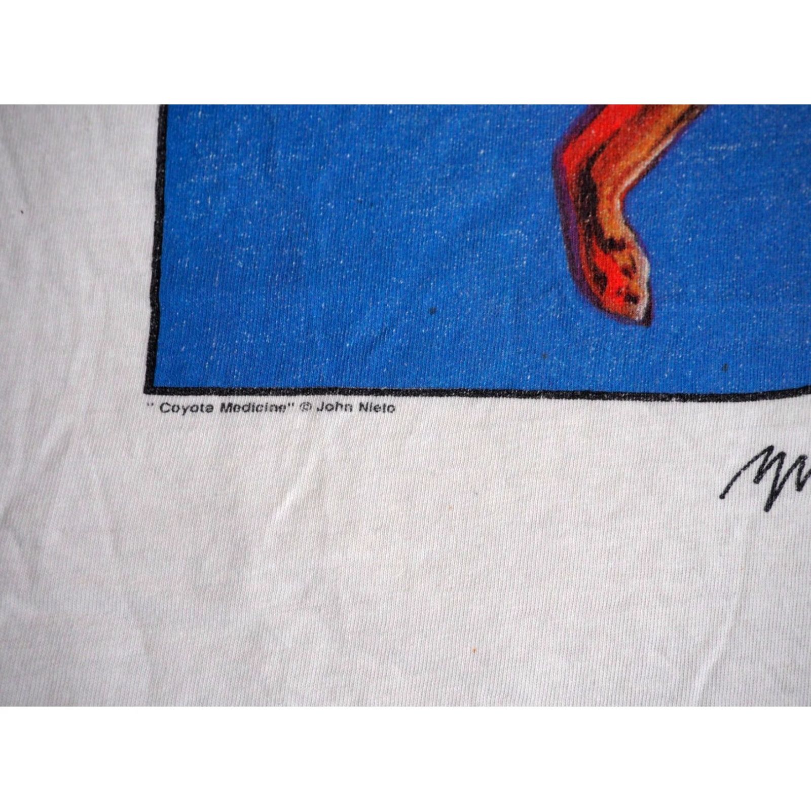 Hanes VTG Hanes Southwest Coyote Nature Art Distress White Tee T-Shirt XL Men Size US XL / EU 56 / 4 - 7 Thumbnail