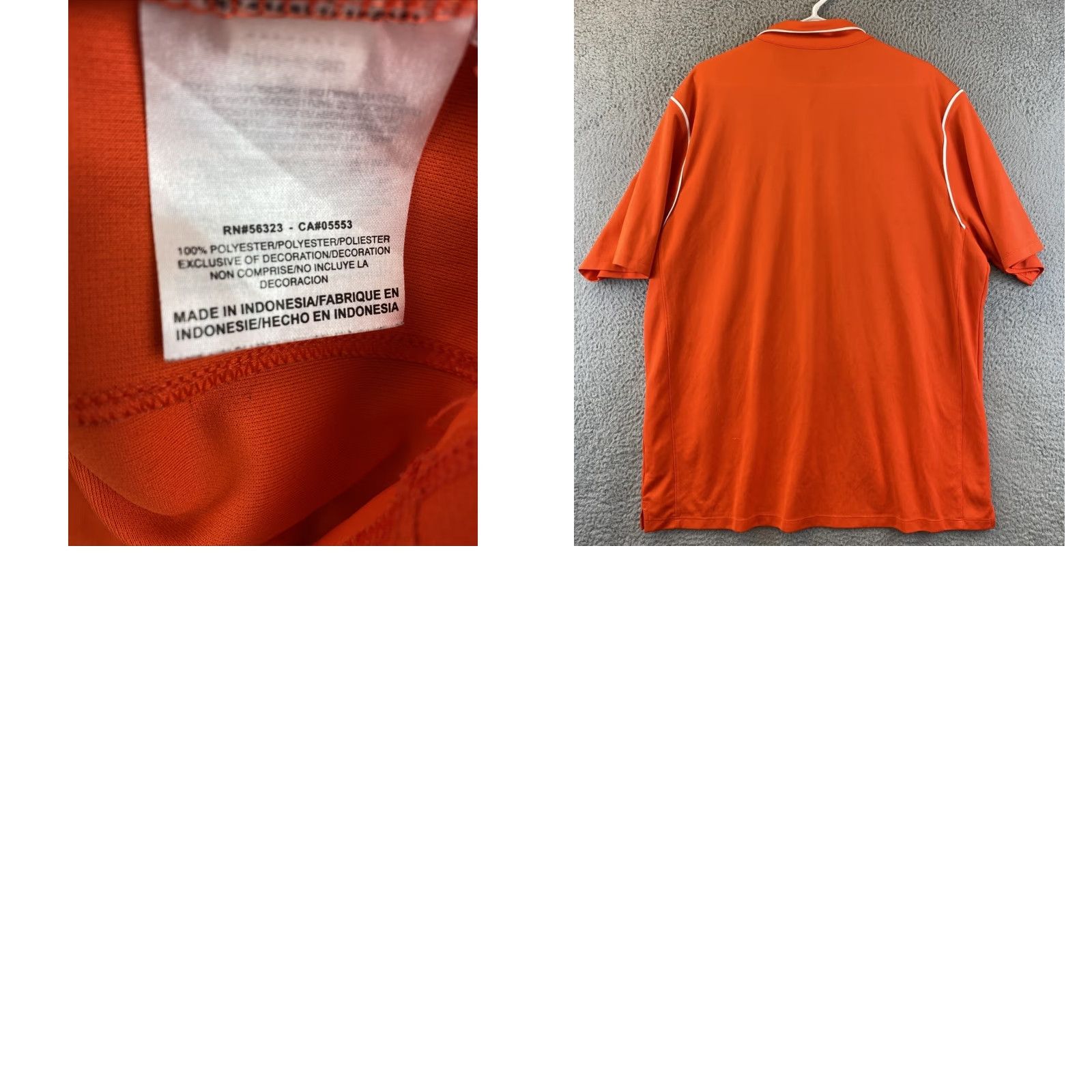 Nike Nike Tour Performance Polo Shirt Men XL Golf Drifit 75-42 Orange Logo Button Collared Short Sleeve Size US XL / EU 56 / 4 - 8 Thumbnail