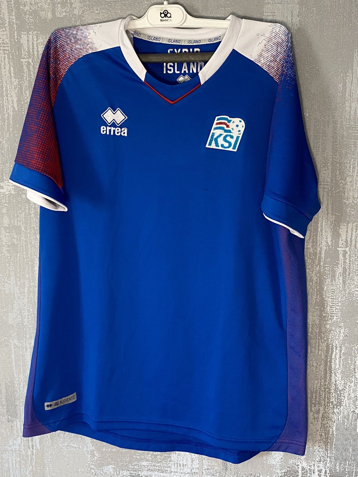 Other 2018 Errea Iceland Soccer Jersey World Cup #8 Bjarnason Size US L / EU 52-54 / 3 - 1 Thumbnail