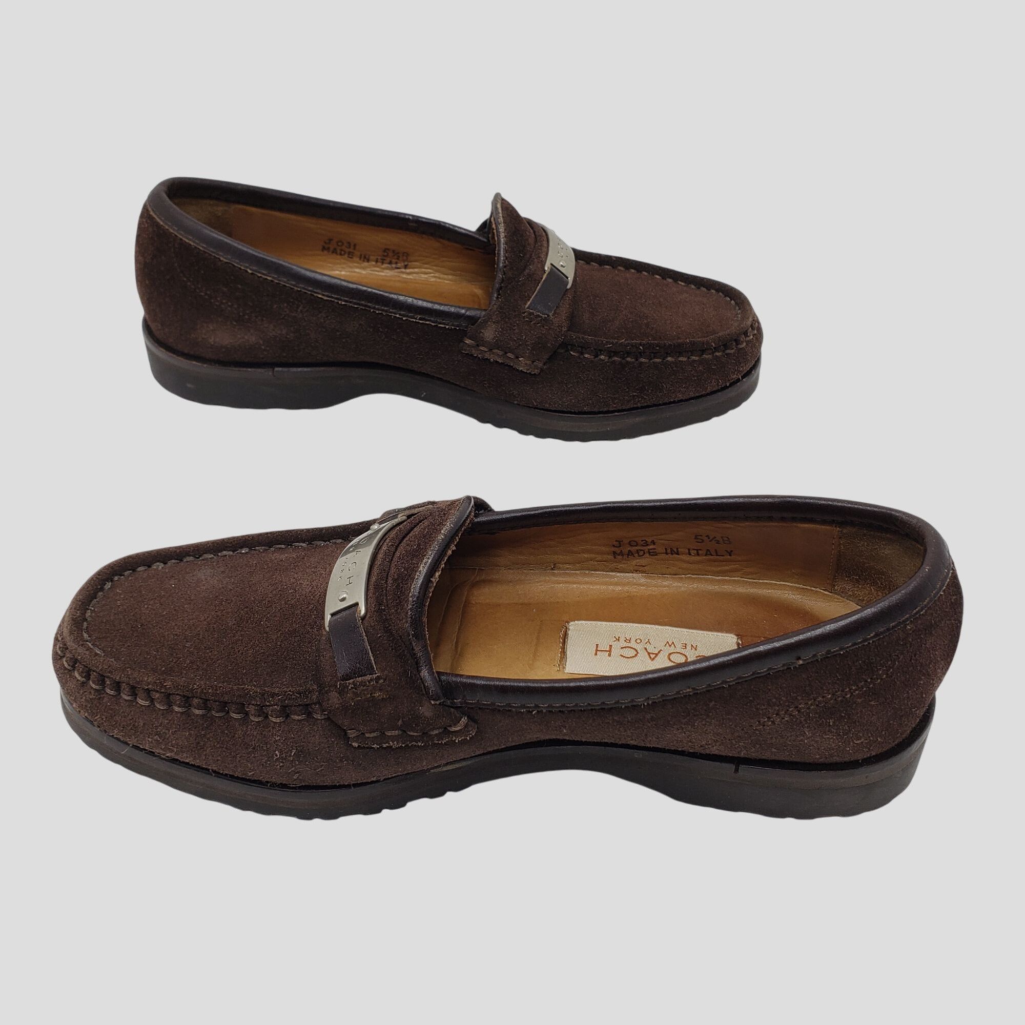 Coach Coach Suede Womens Loafers With Metal Accent Size 5.5 B Size US 5.5 / IT 35.5 - 4 Thumbnail