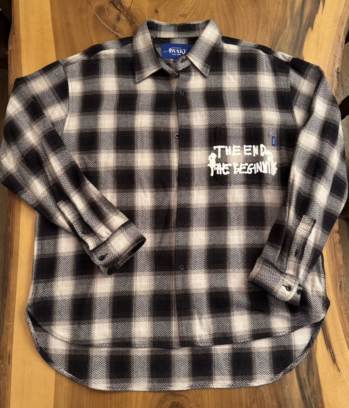 Awake NY Awake NY End & Beginning Embroidered Flannel Shirt Size US L / EU 52-54 / 3 - 2 Thumbnail