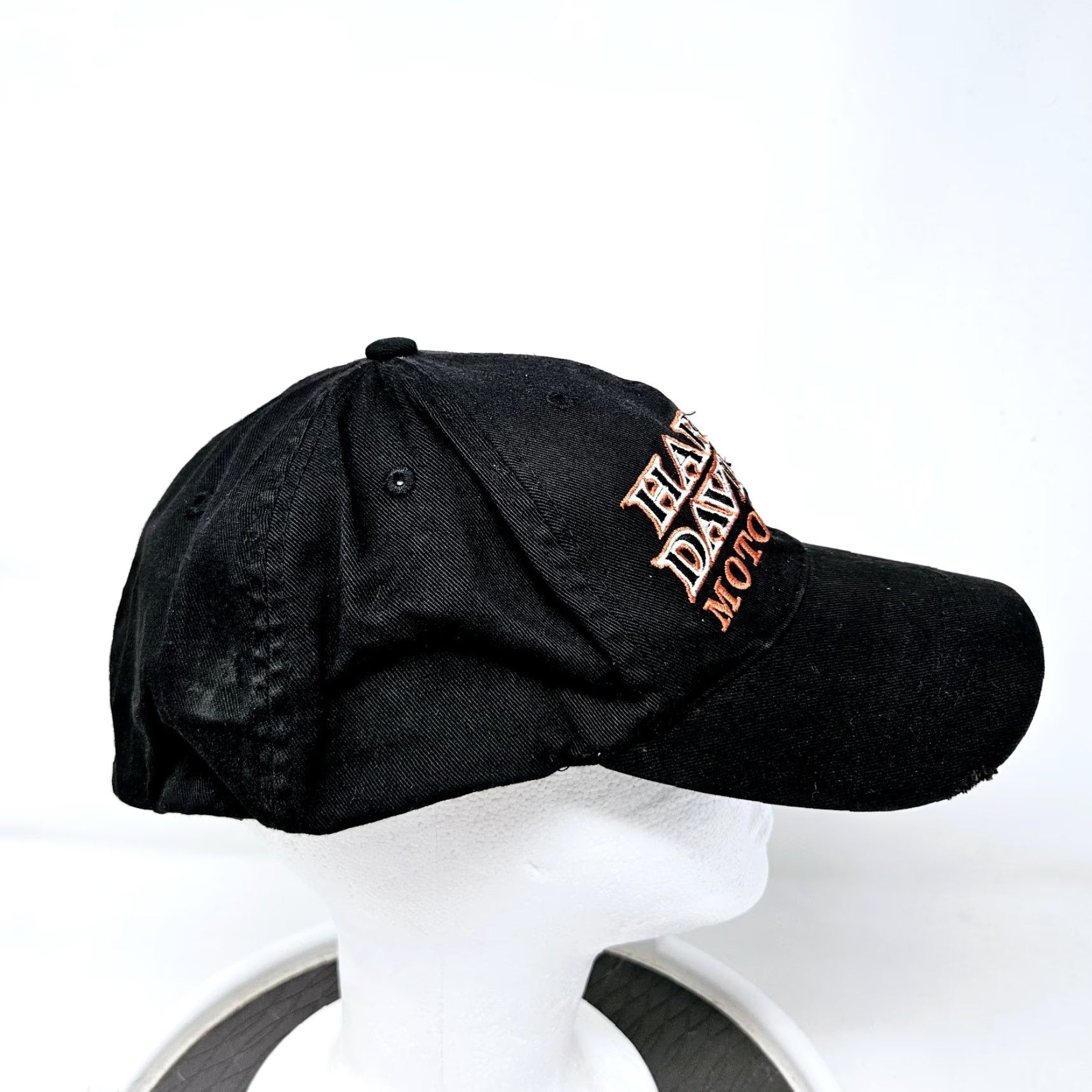 Harley Davidson VINTAGE Harley-Davidson Black L/XL Fitted Hat Baseball Cap Men Motorcycle USA Size ONE SIZE - 3 Thumbnail