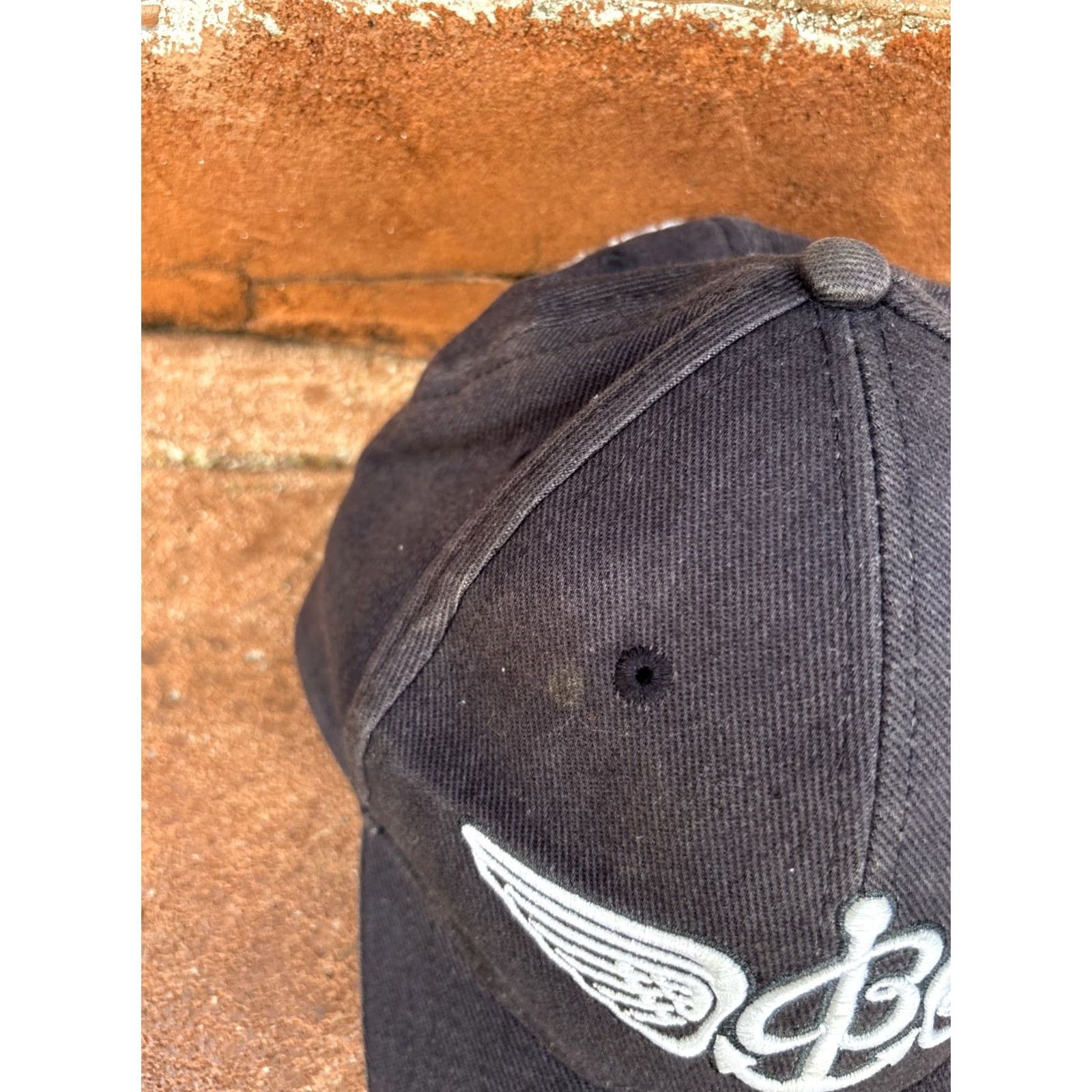 Breitling Breitling Hat Cap Since 1884 Watch Wings Anchor Adjustable Baseball Cap Mens Gray/Black Twill 100% Cotton Strapback Size ONE SIZE - 4 Thumbnail
