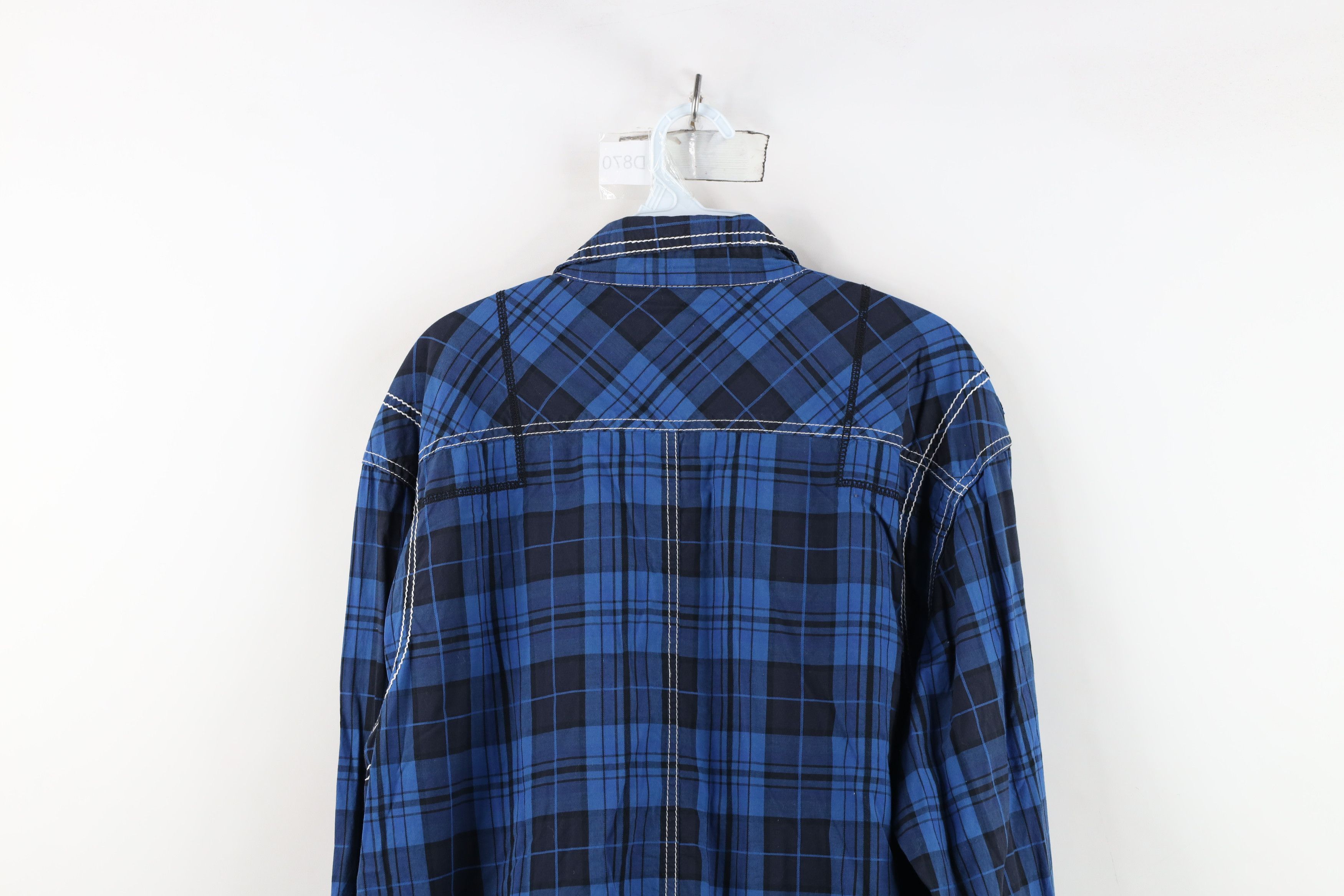 Vintage Buckle BKE Thick Stitch Military Snap Button Shirt Plaid Size US XL / EU 56 / 4 - 13 Thumbnail
