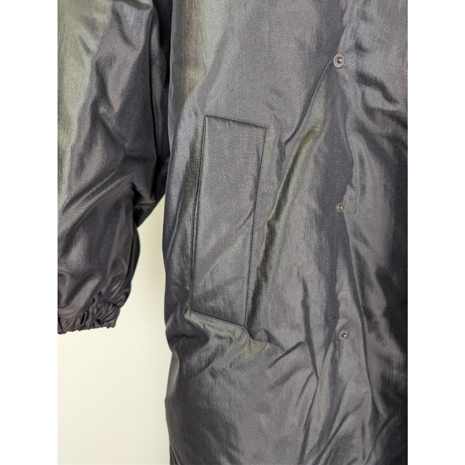Saint Laurent Paris o1rshd1 Canvas Tech Maxi Coat in Black Size US L / EU 52-54 / 3 - 9 Thumbnail