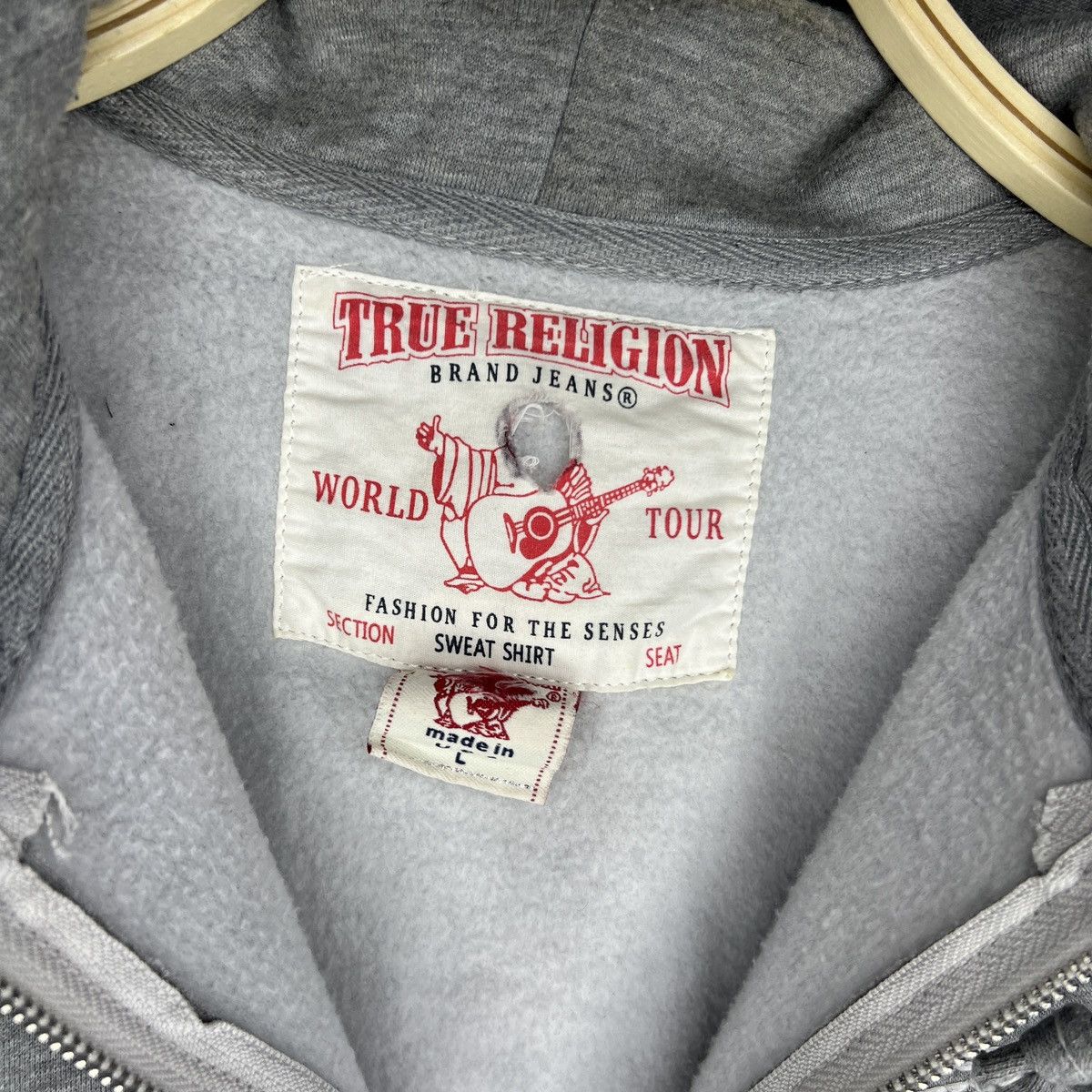 True Religion Y2K True Religion Triple Contrast Stitch Zip Up Hoodie Size US M / EU 48-50 / 2 - 6 Thumbnail